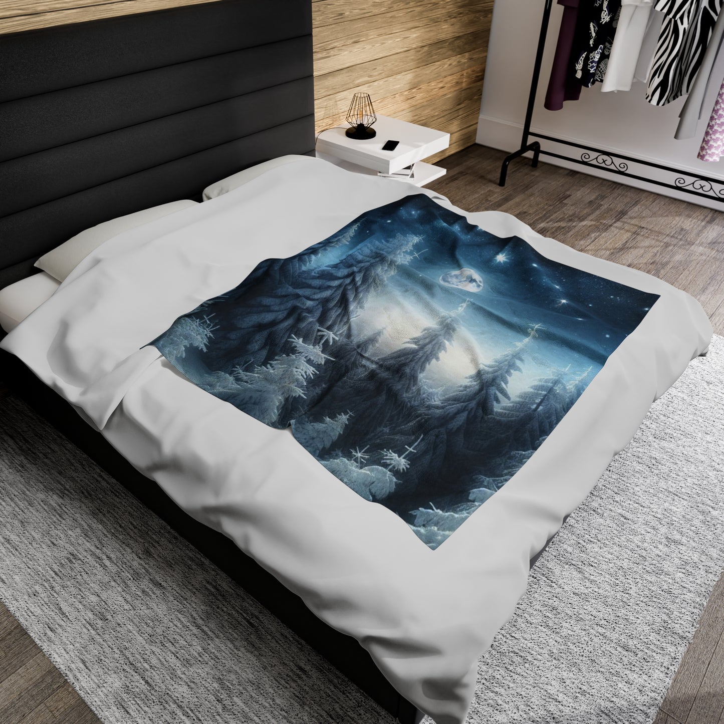 Plush Blanket - A Peaceful Walk in the Snow -Wall decor-Couch throw