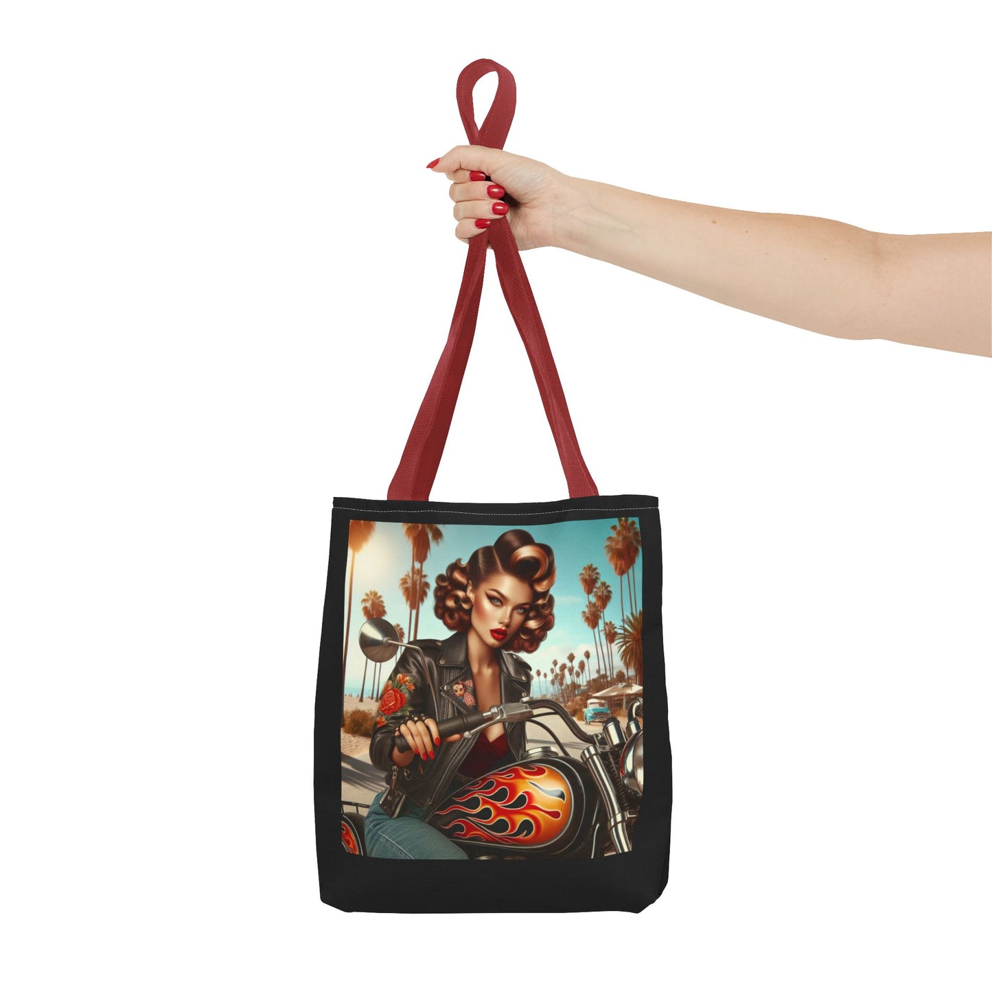 Tote Bag- Motorcycle Pinup Tote
