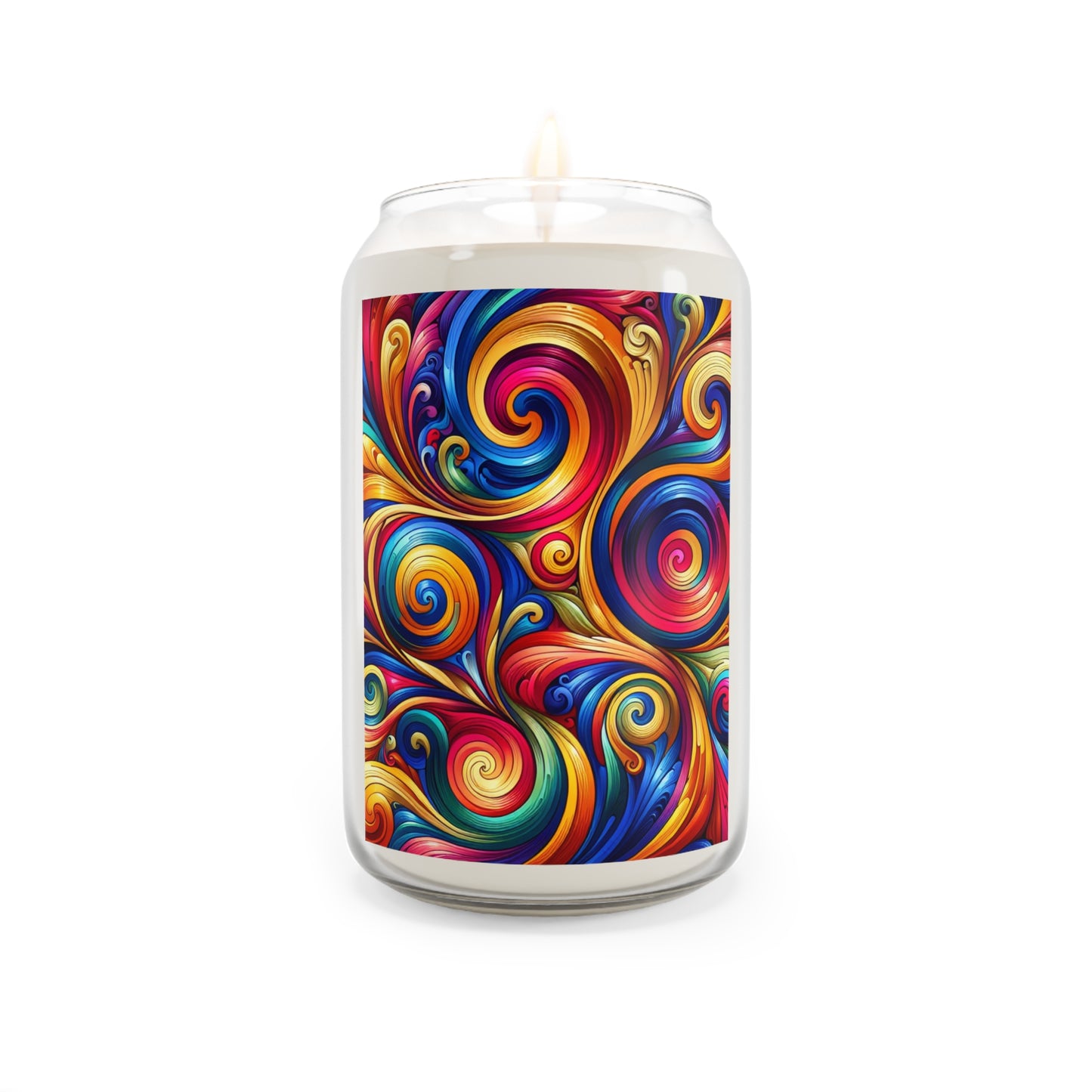 Scented Candle-Colorful Swirls-Aromatherapy Candle-Self Care Gift