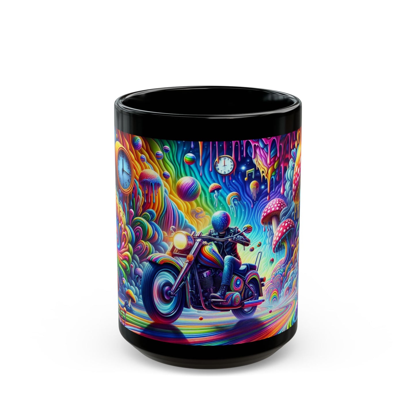 Mug - Psychedelic Motorcycle Trip-Bike Ride-15oz Cup