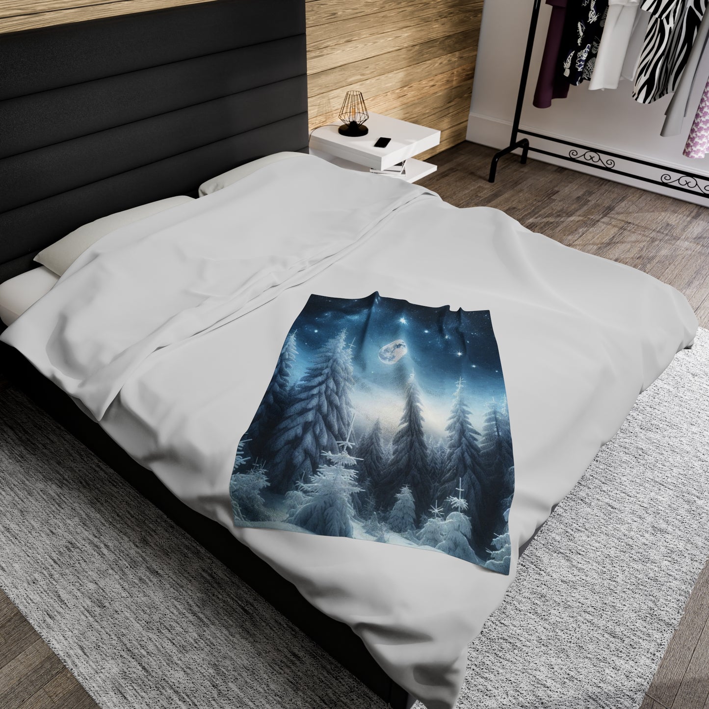 Plush Blanket - A Peaceful Walk in the Snow -Wall decor-Couch throw