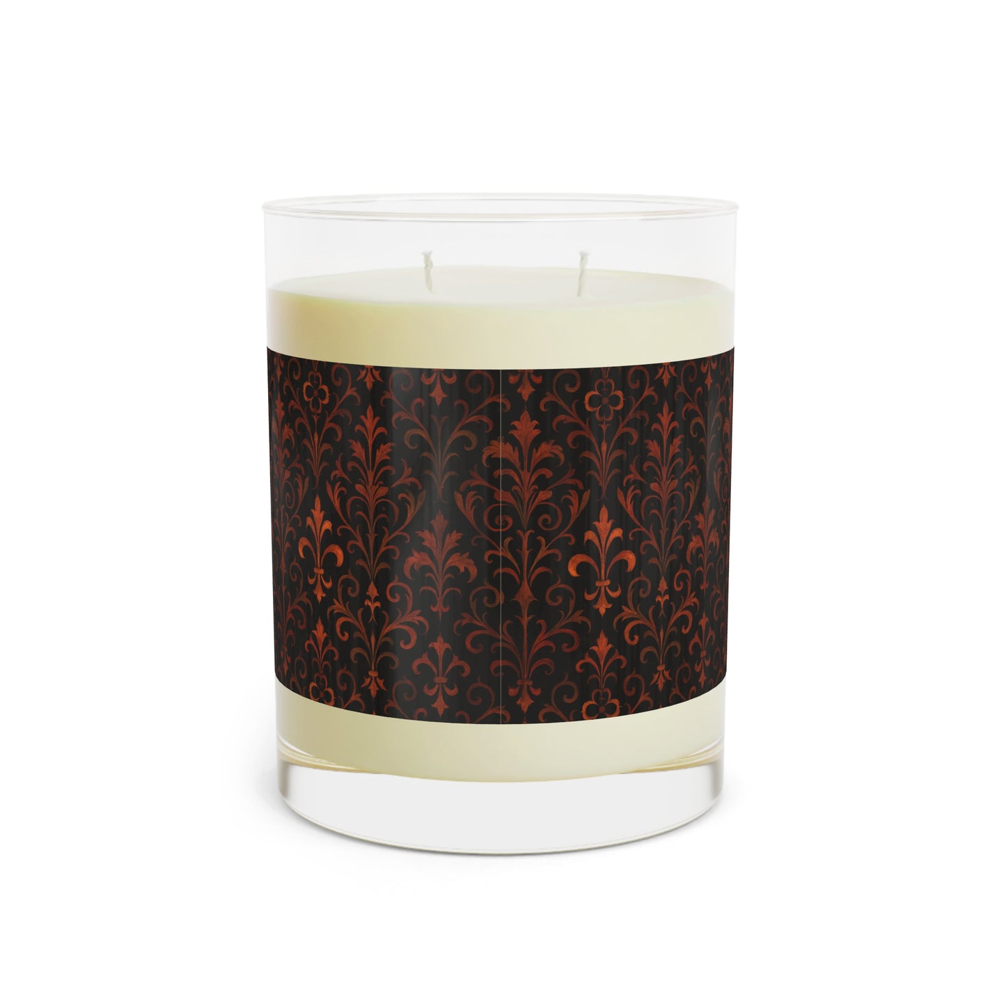Elegant Black and Red Floral Scented Candle, Home Decor, Cozy Atmosphere, Gift for Her, Aromatherapy