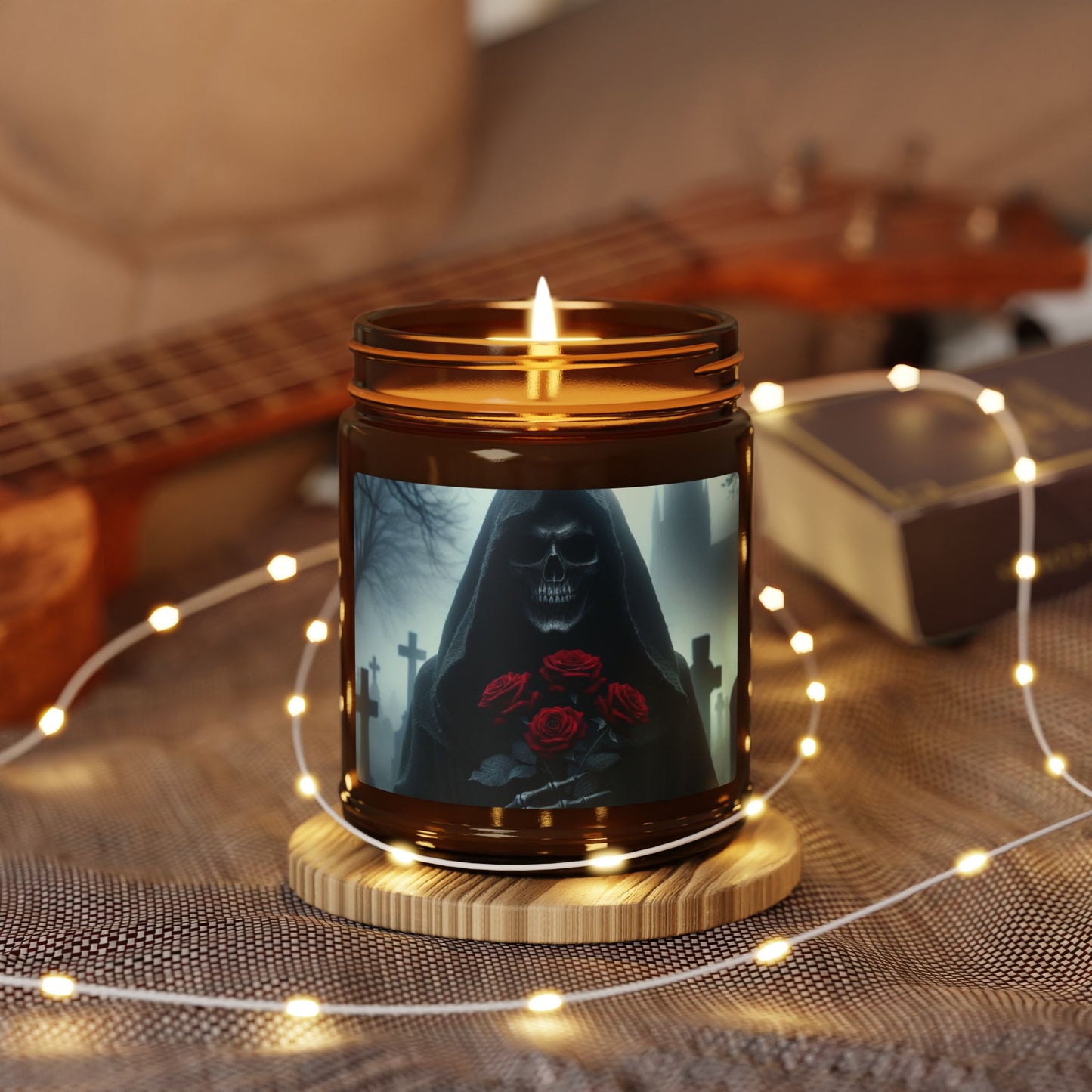 Dark Beauty Scented Soy Candle - Gothic Decor, Aromatherapy Gift, Halloween Decor, Relaxation Candle, Home Fragrance