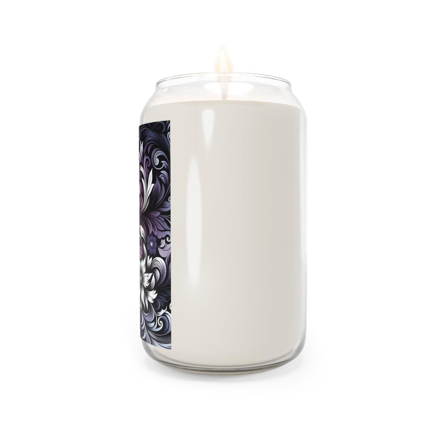 Scented Candle- purple floral pattern-housewarming gift