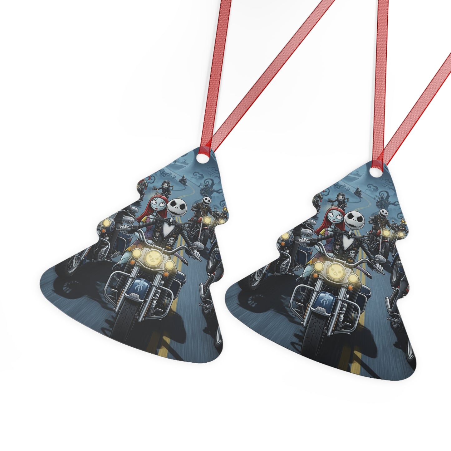 Metal Ornaments-Nightmare Christmas Race Christmas/Halloween Mashup