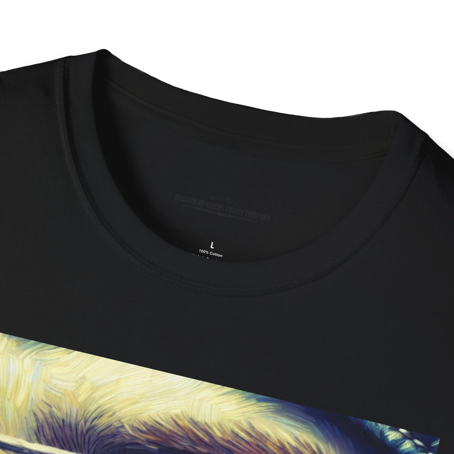 Starry Vision Unisex Softstyle T-Shirt | Artistic Tee, Gift for Art Lovers, Casual Wear, Unique Design, Summer Fashion, Biker Life