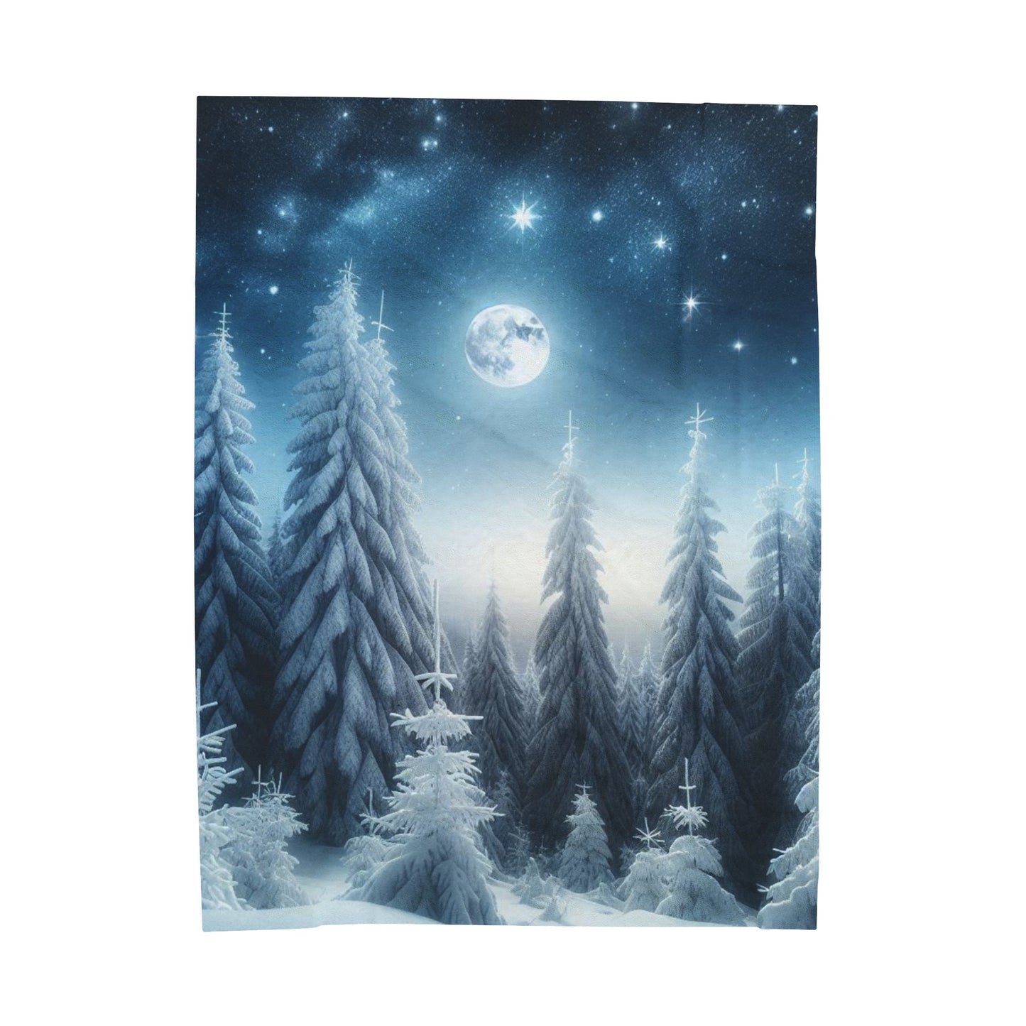 Plush Blanket - A Peaceful Walk in the Snow -Wall decor-Couch throw
