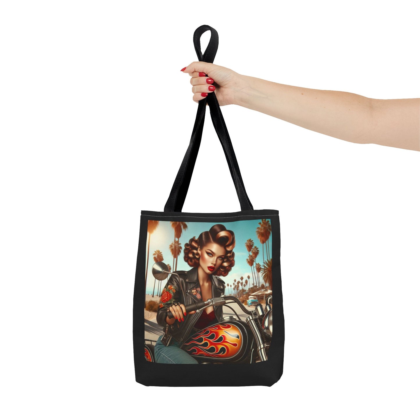 Tote Bag- Motorcycle Pinup Tote