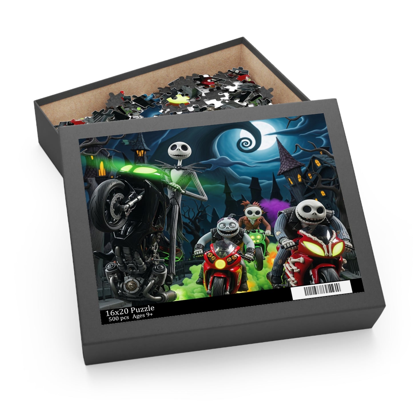 Spooky Adventure Puzzle, 120 252 500-Piece Jigsaw, Halloween Gift, Kids Room Decor, Family Fun Activity