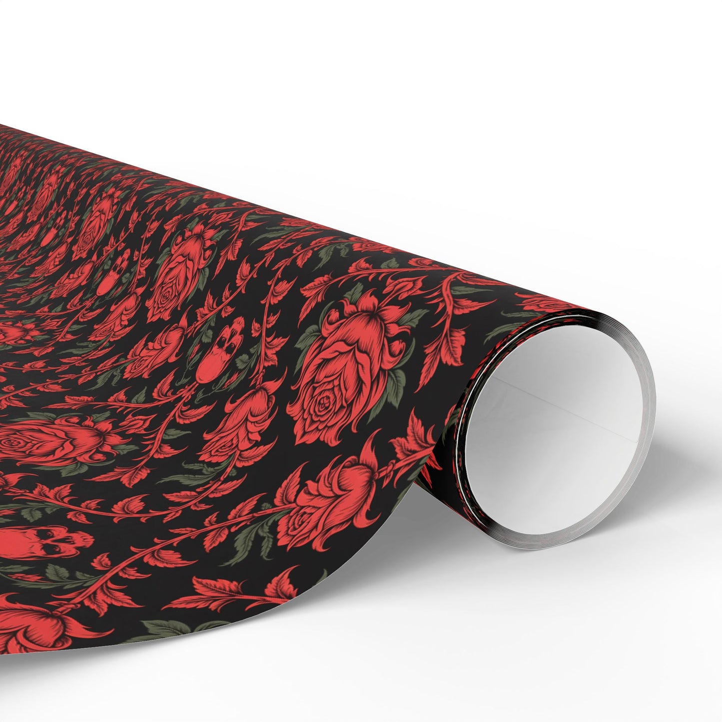 Elegant Floral Skull Wrapping Paper, Gift Wrap for Weddings, Birthdays, Holidays, Celebrations, Special Occasions, Party Supplies
