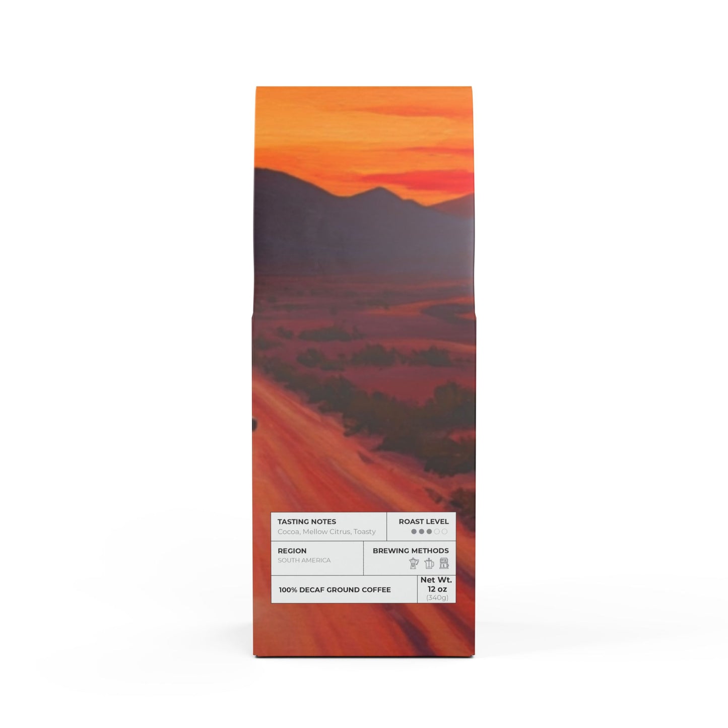 Trapper Peak Decaf Coffee Blend (Medium Roast) Mellow Smooth and Savory