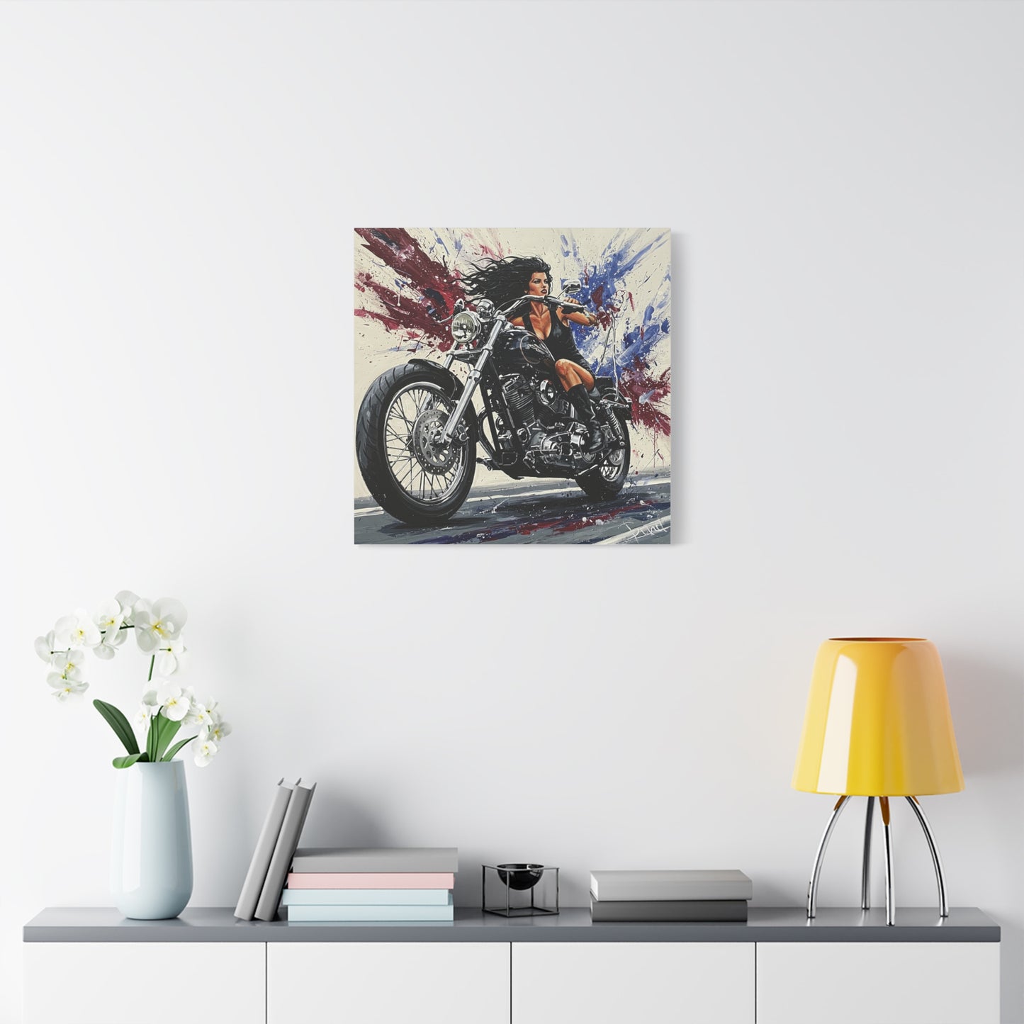 Motorcycle Canvas Art, Biker Wall Decor, Gift for Bike Lovers, Custom Motorcycle Artwork, Home Office Decor