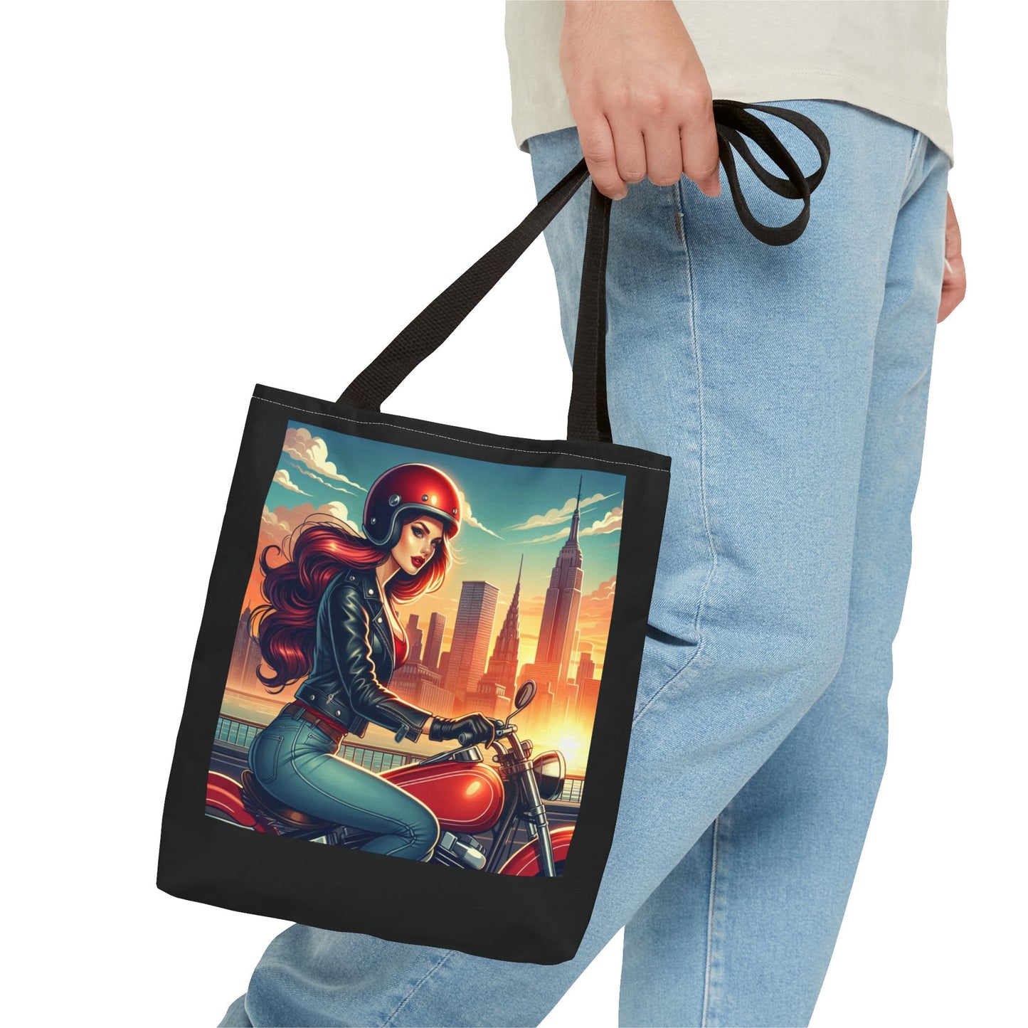 Tote Bag- Motorcycle Pinup Tote