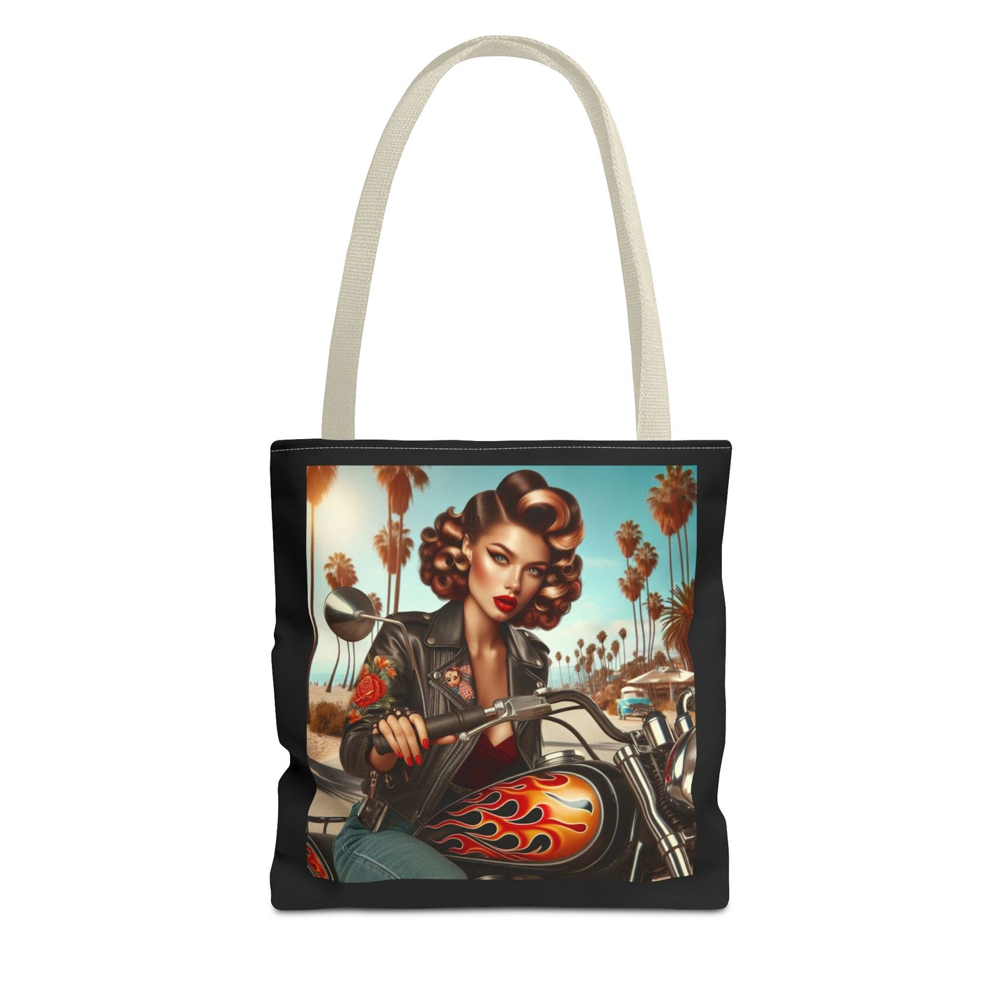 Tote Bag- Motorcycle Pinup Tote