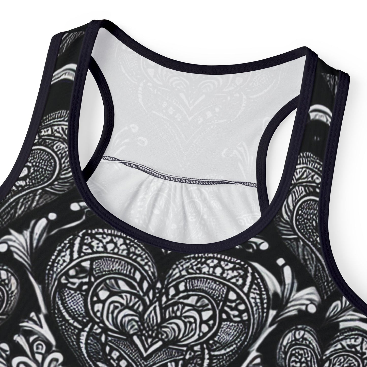 Tank Top-Lacy Hearts-Boho Chic