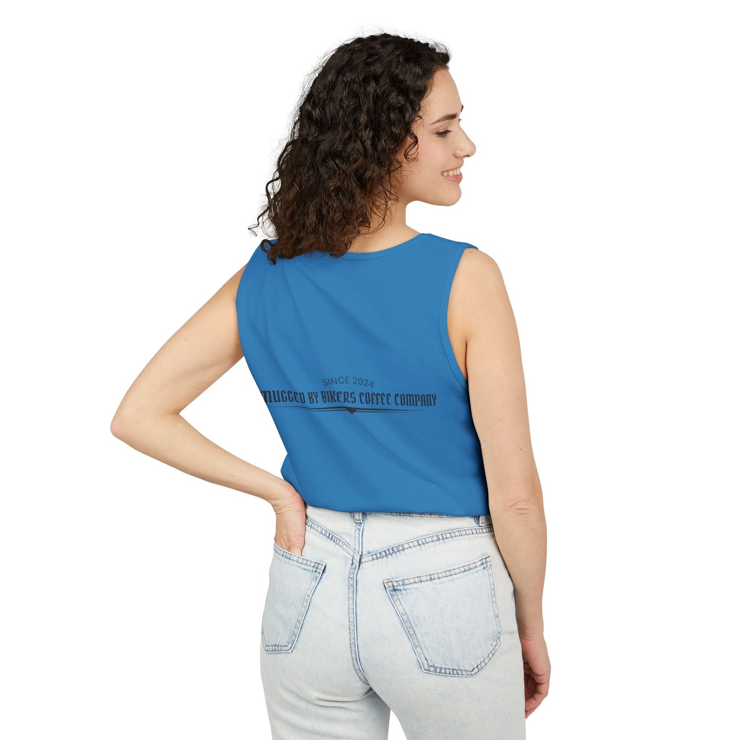 Vibrant Motorcycle Art Tank Top, Unisex Summer Tee, Biker Gift, Vintage Style Clothing, Casual Throwback Fashion, Perfect for Rides