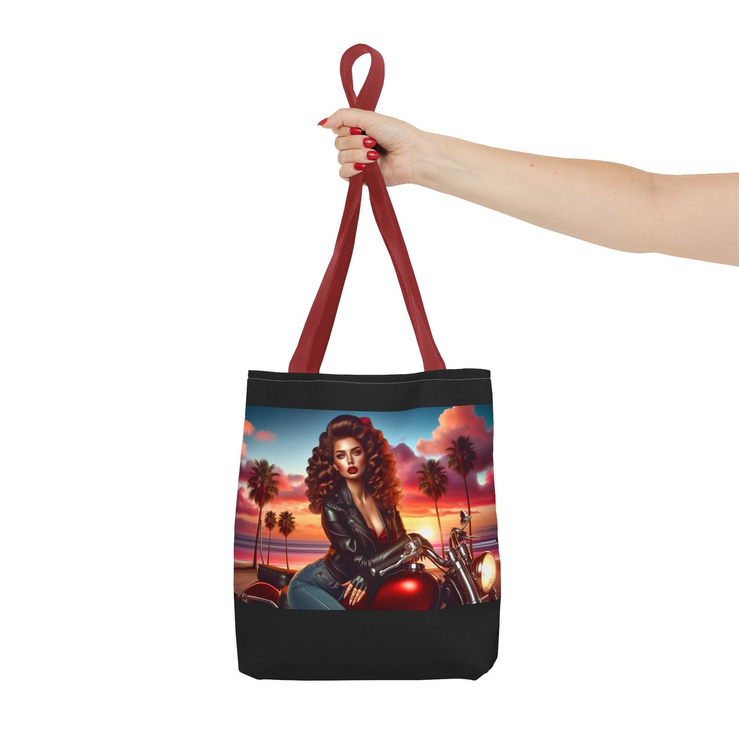 Tote Bag- Motorcycle Pinup Tote
