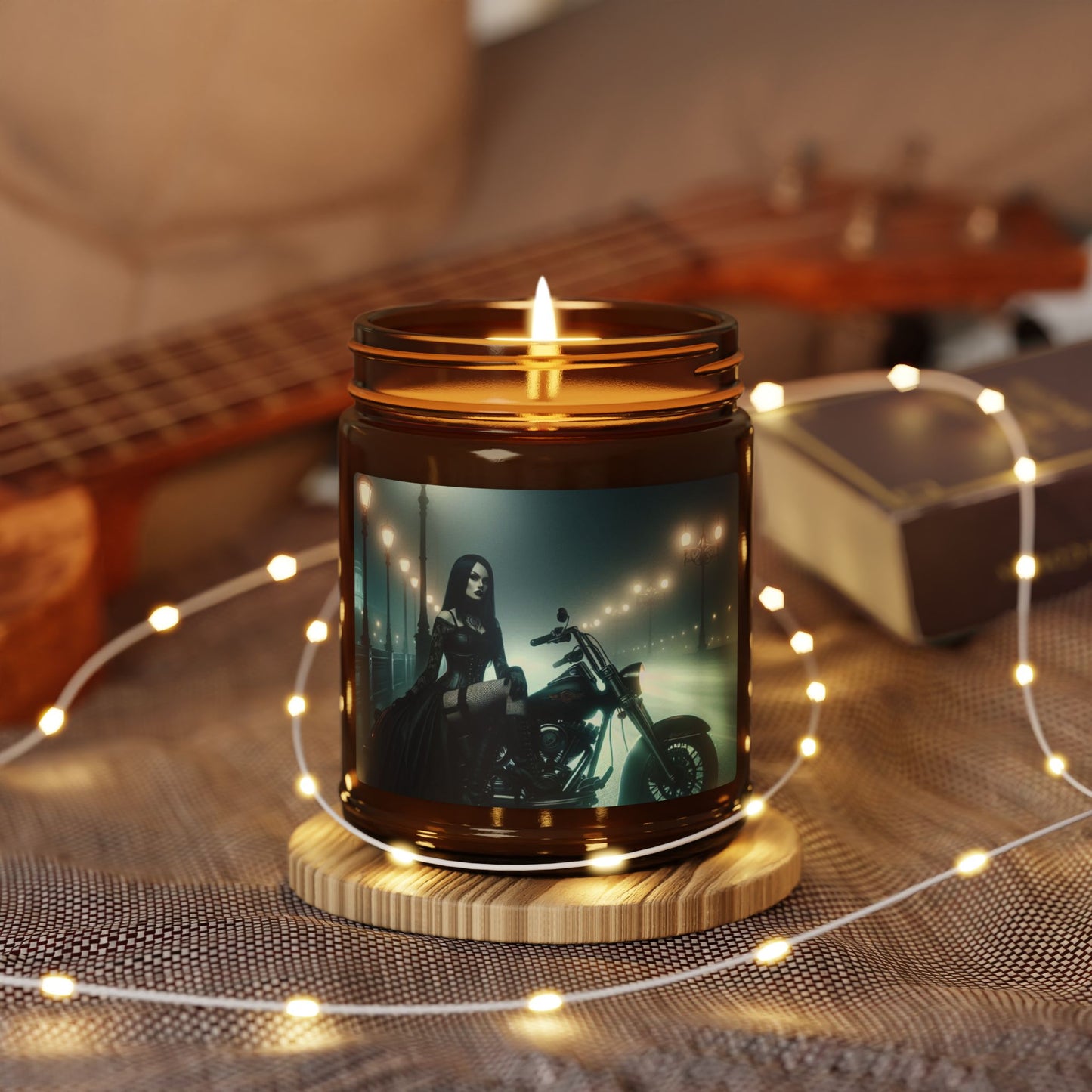 Gothic Dream Scented Soy Candle, Amber Jar Candle, Eco-Friendly Gift, Cozy Home Decor, Ideal for Halloween or Everyday Use
