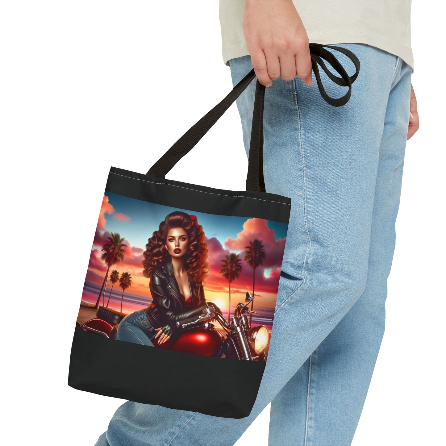 Tote Bag- Motorcycle Pinup Tote