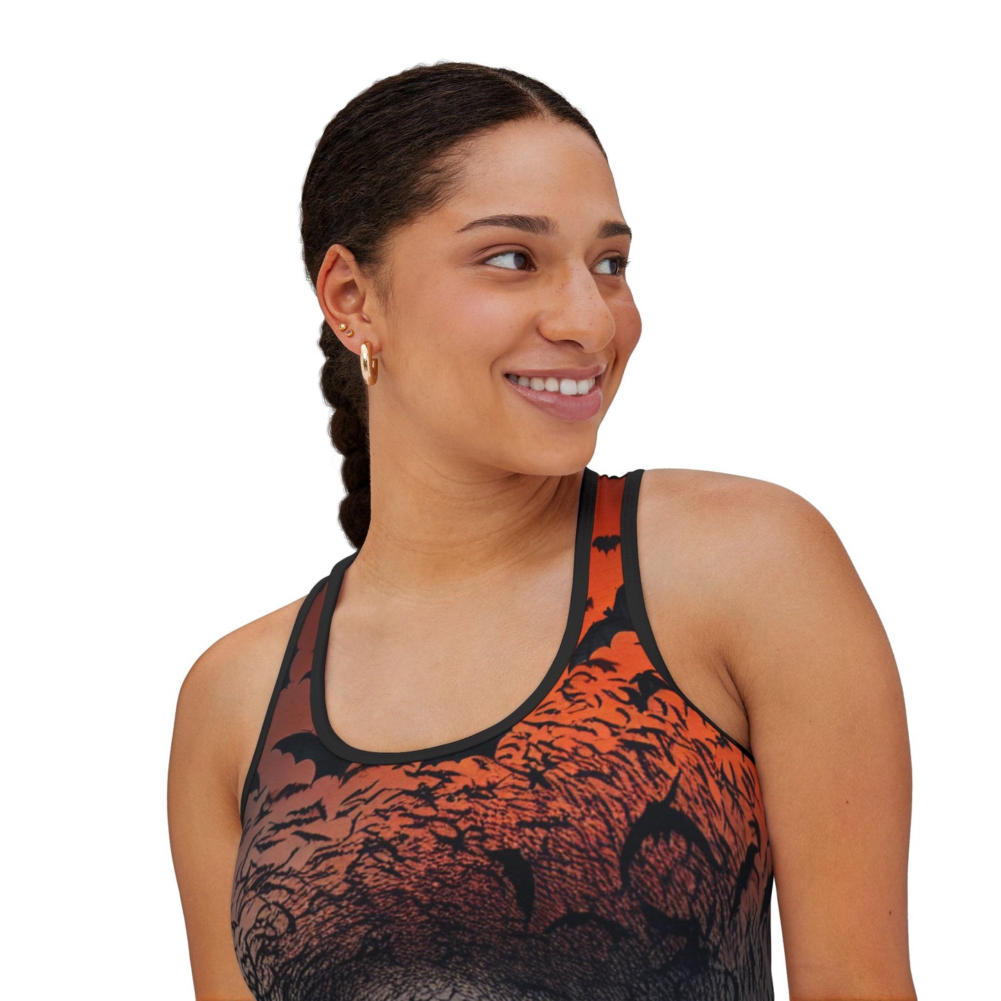 Tank Top - Swirling Bats in Moonlight- Women's Sleeveless Shirt