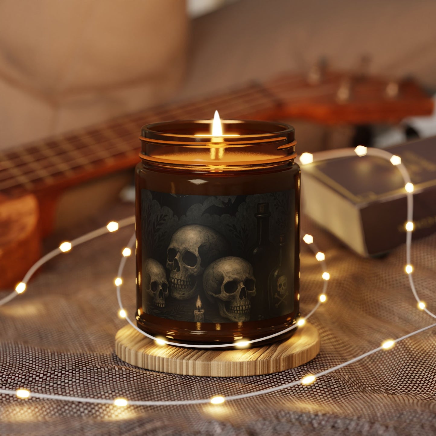 Gothic Skull Scented Soy Candle - Perfect for Halloween, Home Decor, Gift Ideas, Aromatherapy, Candle Lovers