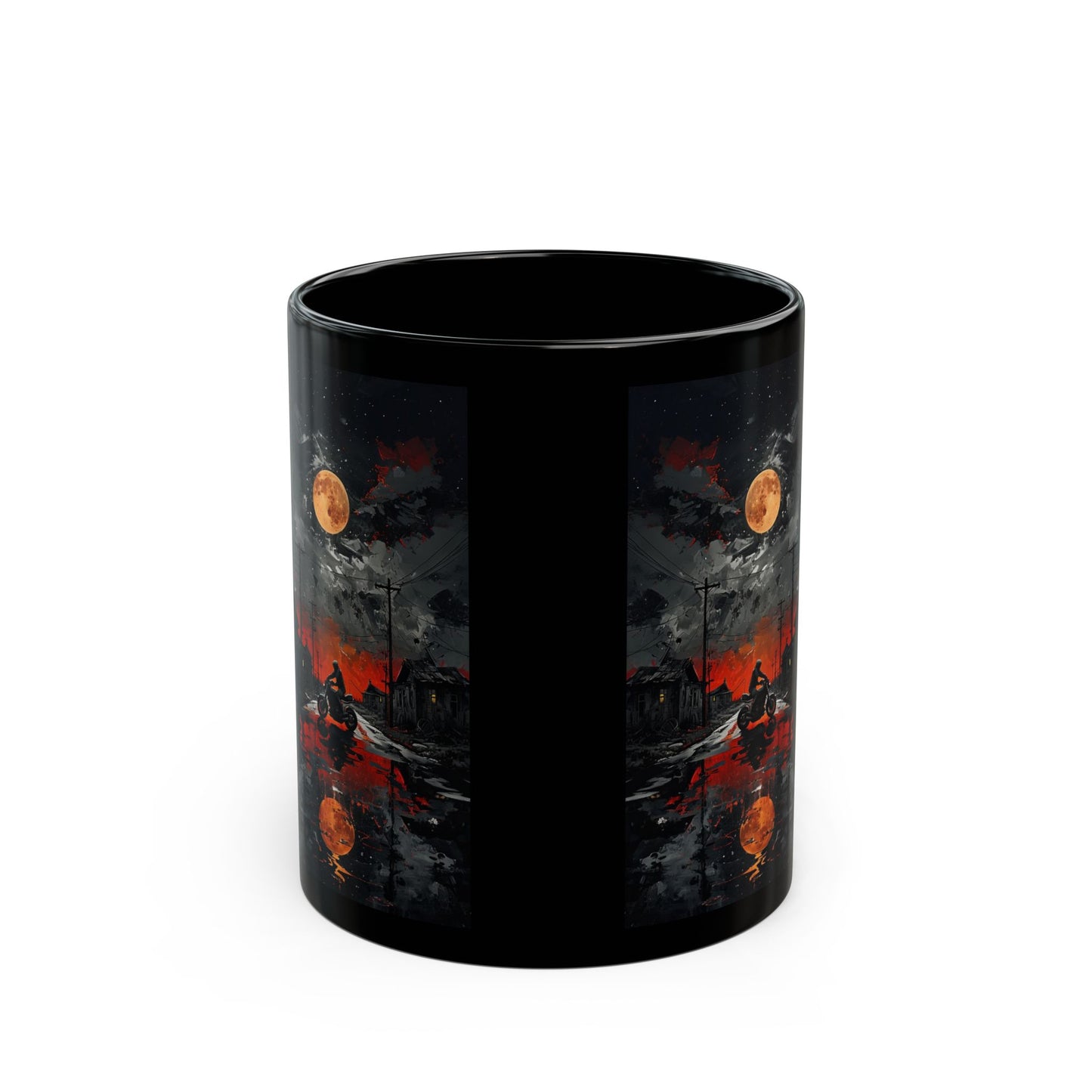 Mug - Motorcycle Ride at Sunset Black Mug (11oz, 15oz)
