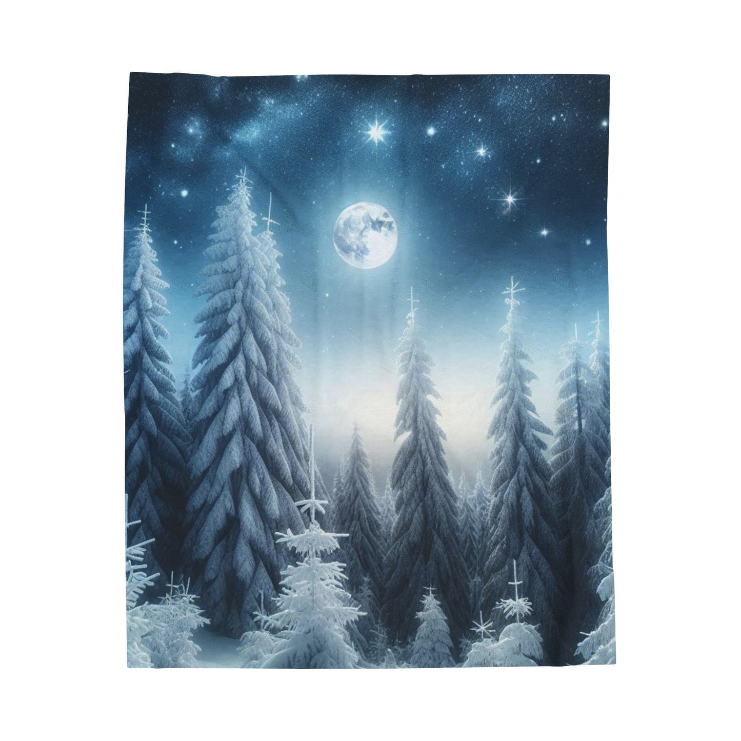 Plush Blanket - A Peaceful Walk in the Snow -Wall decor-Couch throw