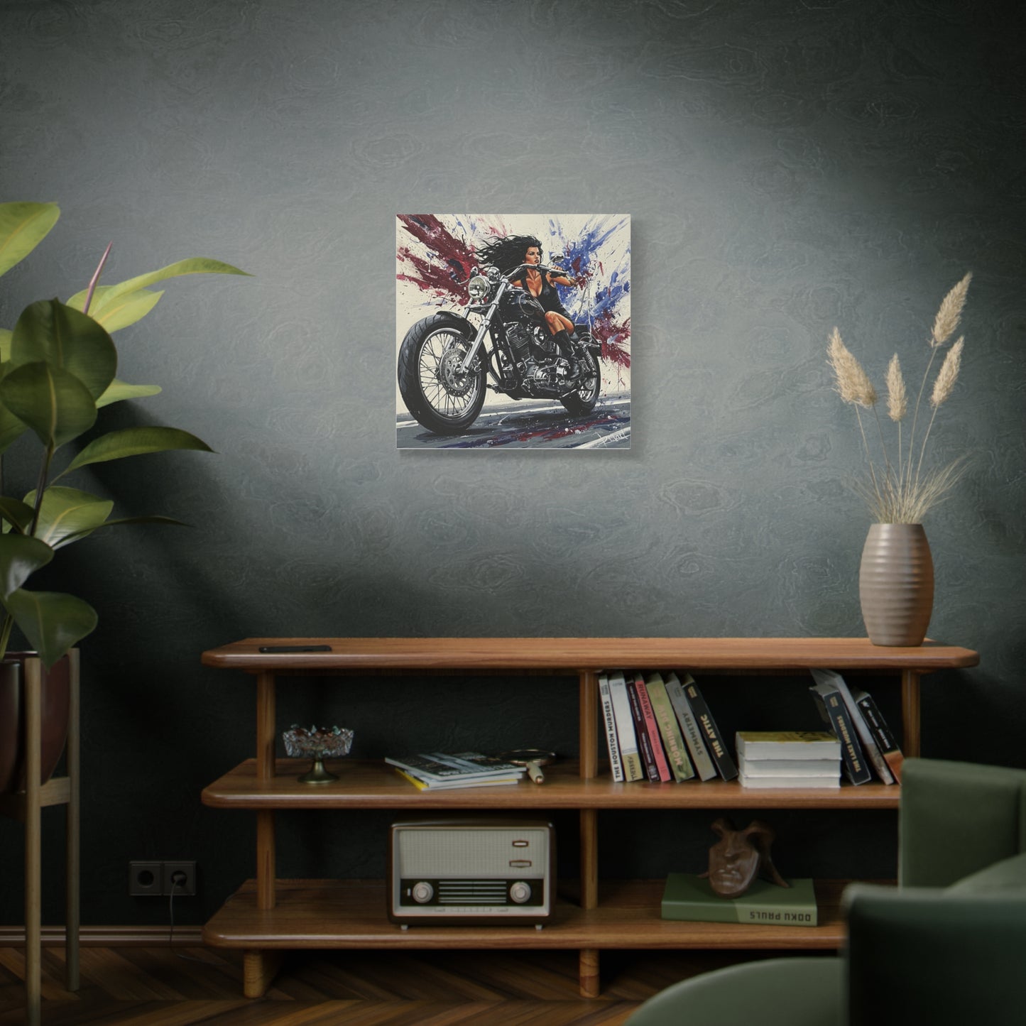 Motorcycle Canvas Art, Biker Wall Decor, Gift for Bike Lovers, Custom Motorcycle Artwork, Home Office Decor