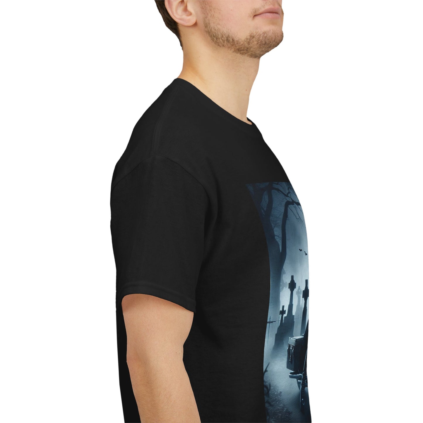 Gothic Tee - Moonlit Cemetery Ride-Gothic Girl-Alternative Fashion
