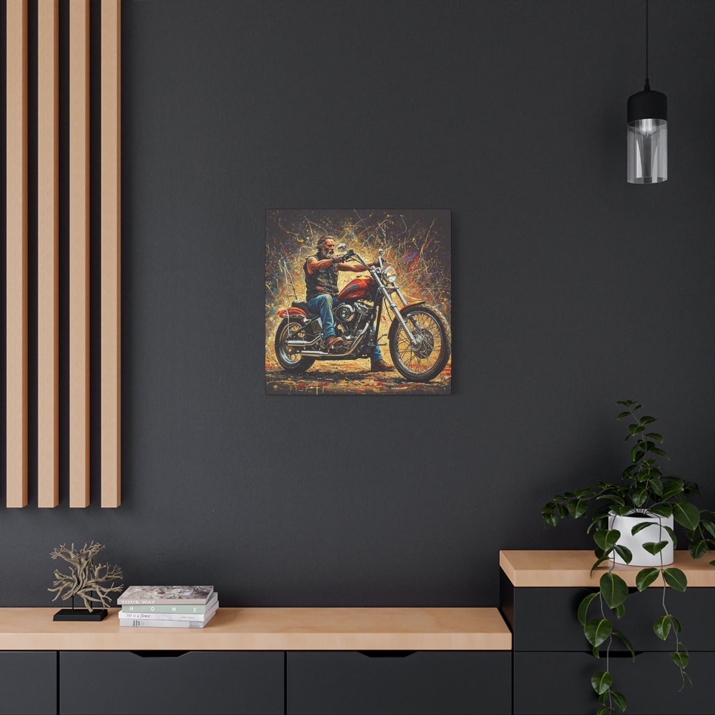 Motorcycle Art Canvas - Stretched Matte Print for Bikers