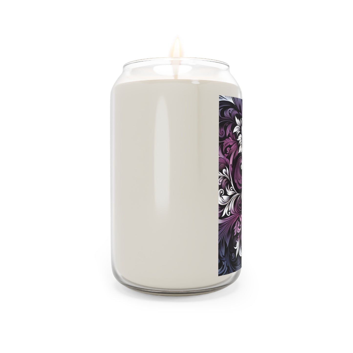 Scented Candle- purple floral pattern-housewarming gift