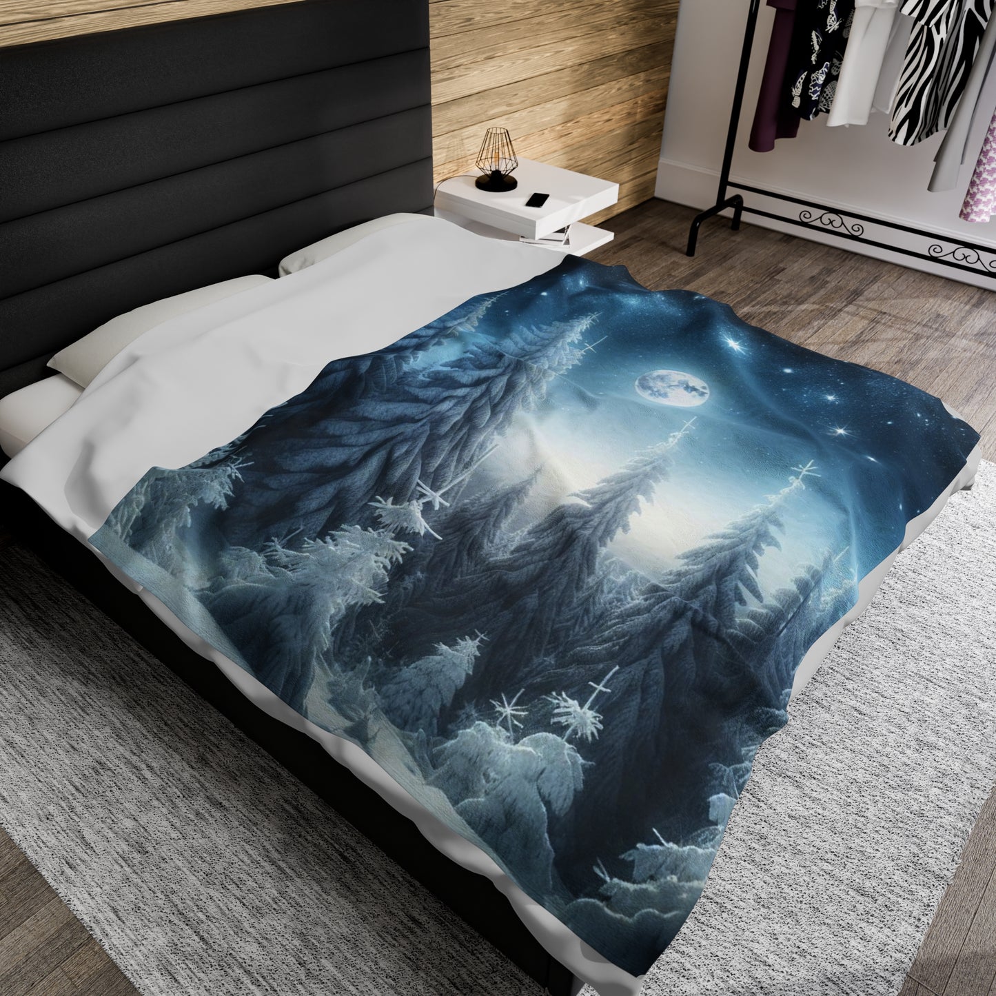 Plush Blanket - A Peaceful Walk in the Snow -Wall decor-Couch throw