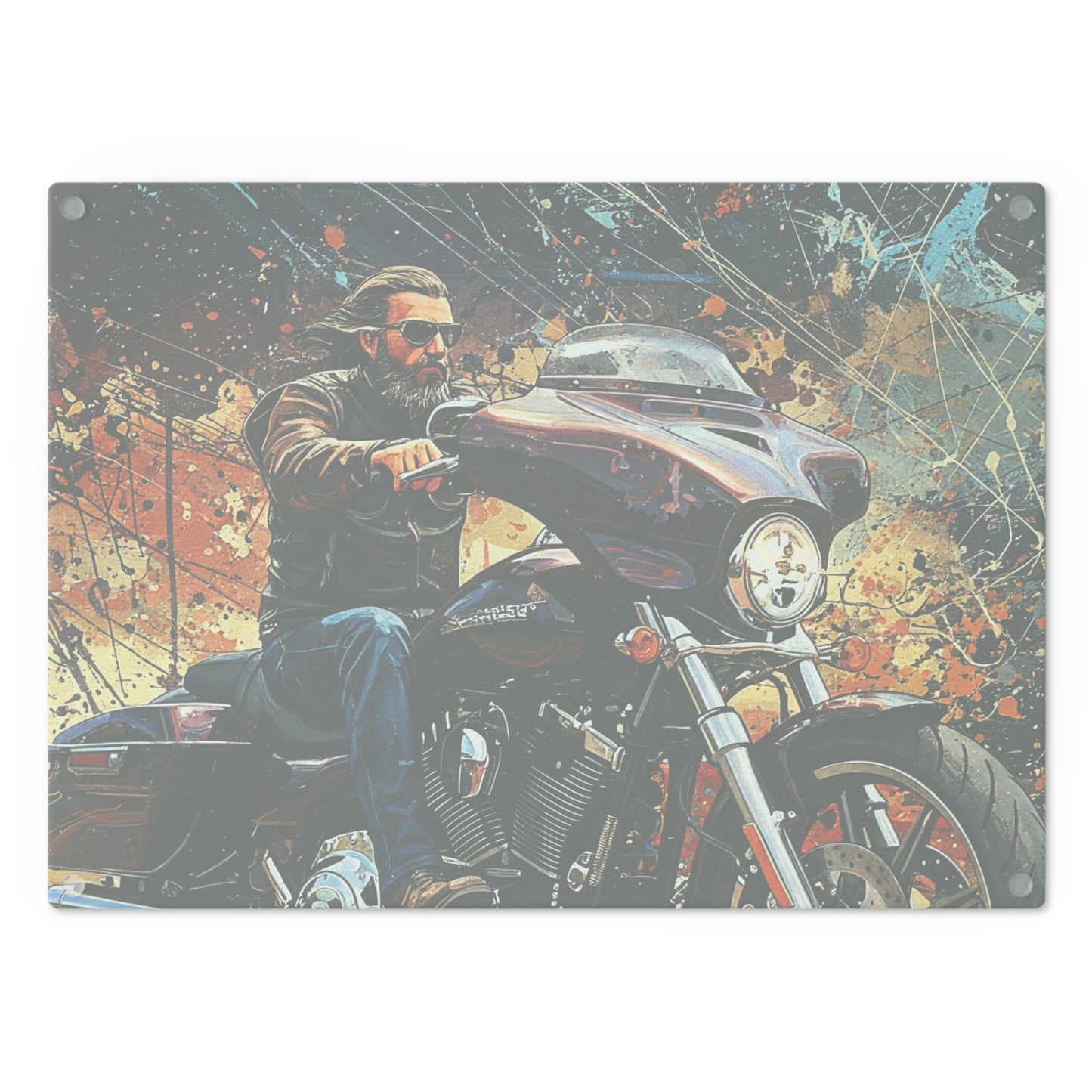 Cutting Board - Motorcycle Adventure- Cheese Tray-Perfect for Bikers & Grill Lovers