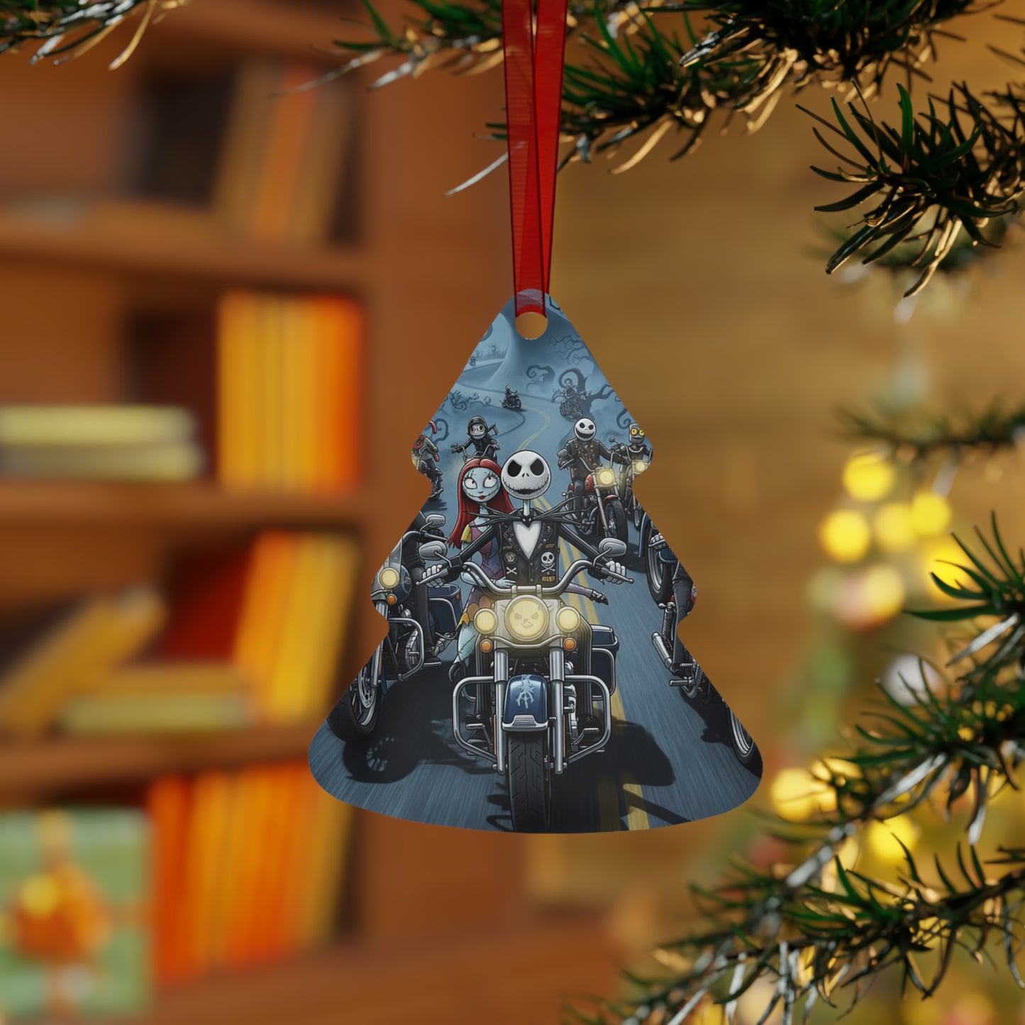 Metal Ornaments-Nightmare Christmas Race Christmas/Halloween Mashup
