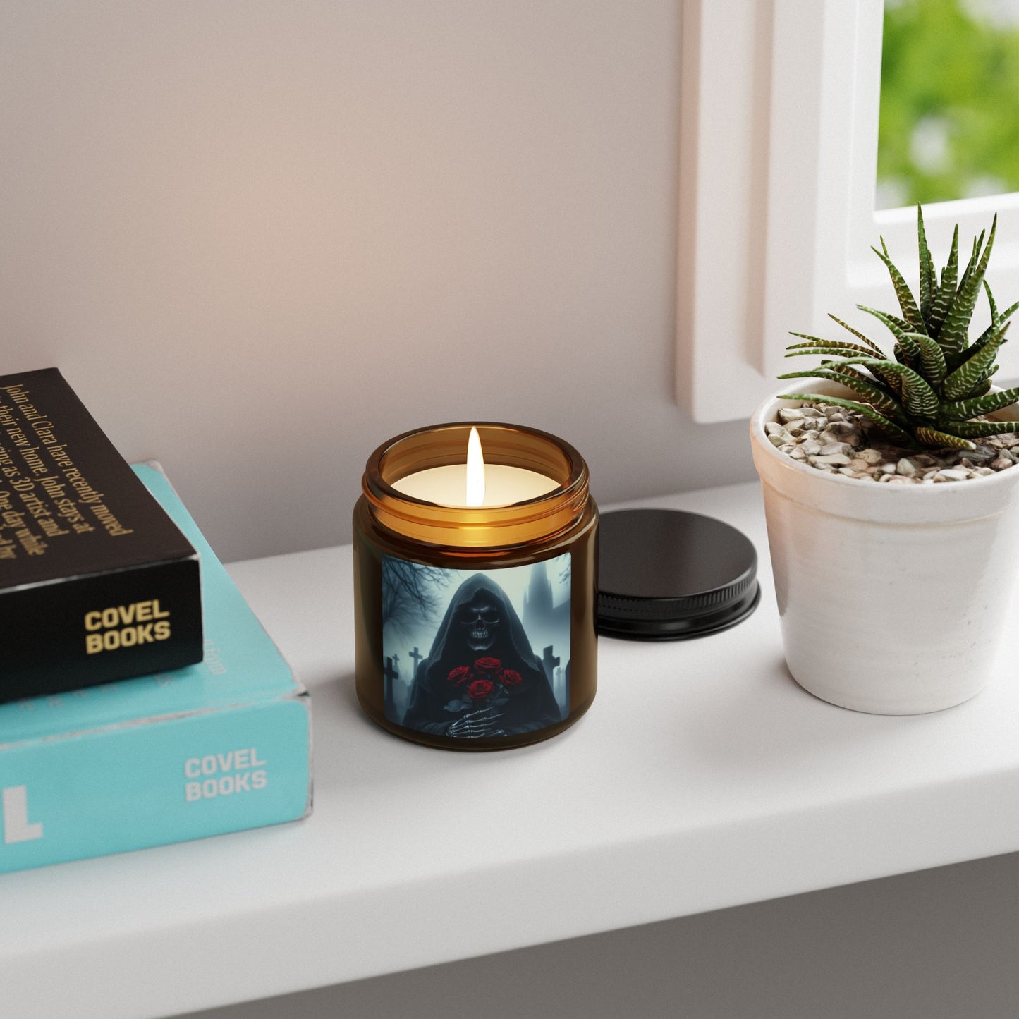 Dark Beauty Scented Soy Candle - Gothic Decor, Aromatherapy Gift, Halloween Decor, Relaxation Candle, Home Fragrance