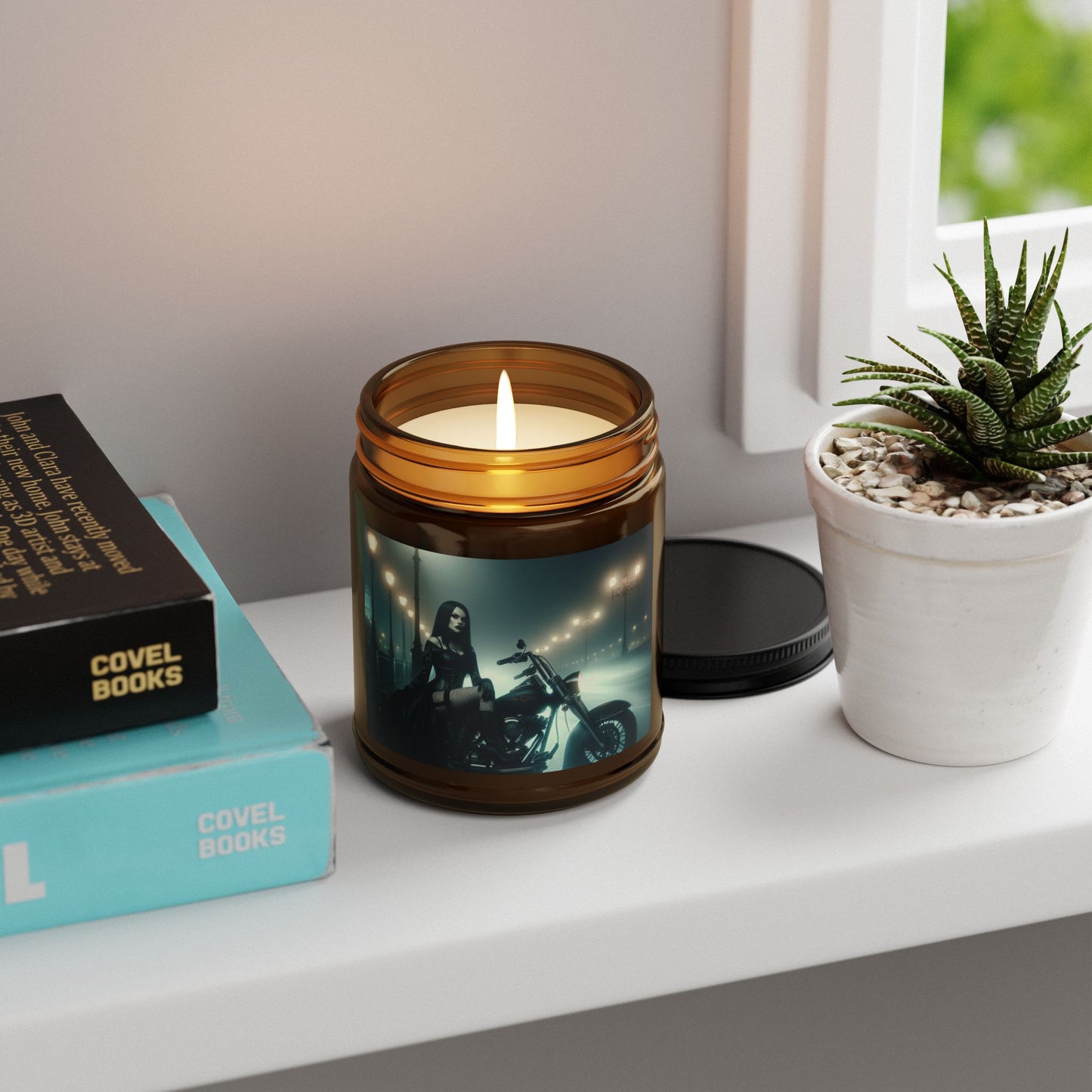 Gothic Dream Scented Soy Candle, Amber Jar Candle, Eco-Friendly Gift, Cozy Home Decor, Ideal for Halloween or Everyday Use