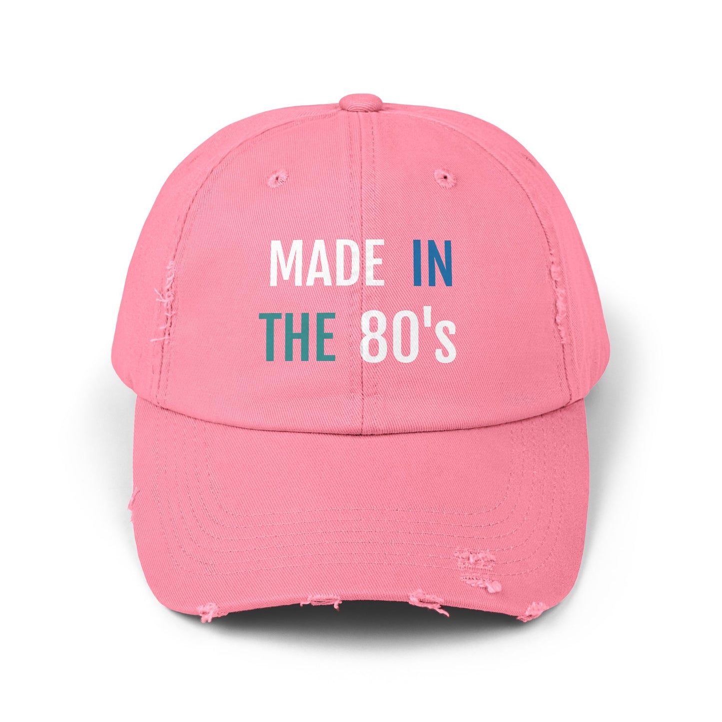 Retro 80's Distressed Cap, Vintage Style Hat, Unisex Gift, Casual Accessory, Outdoor Wear, Birthday Present, Nostalgia Merchandise