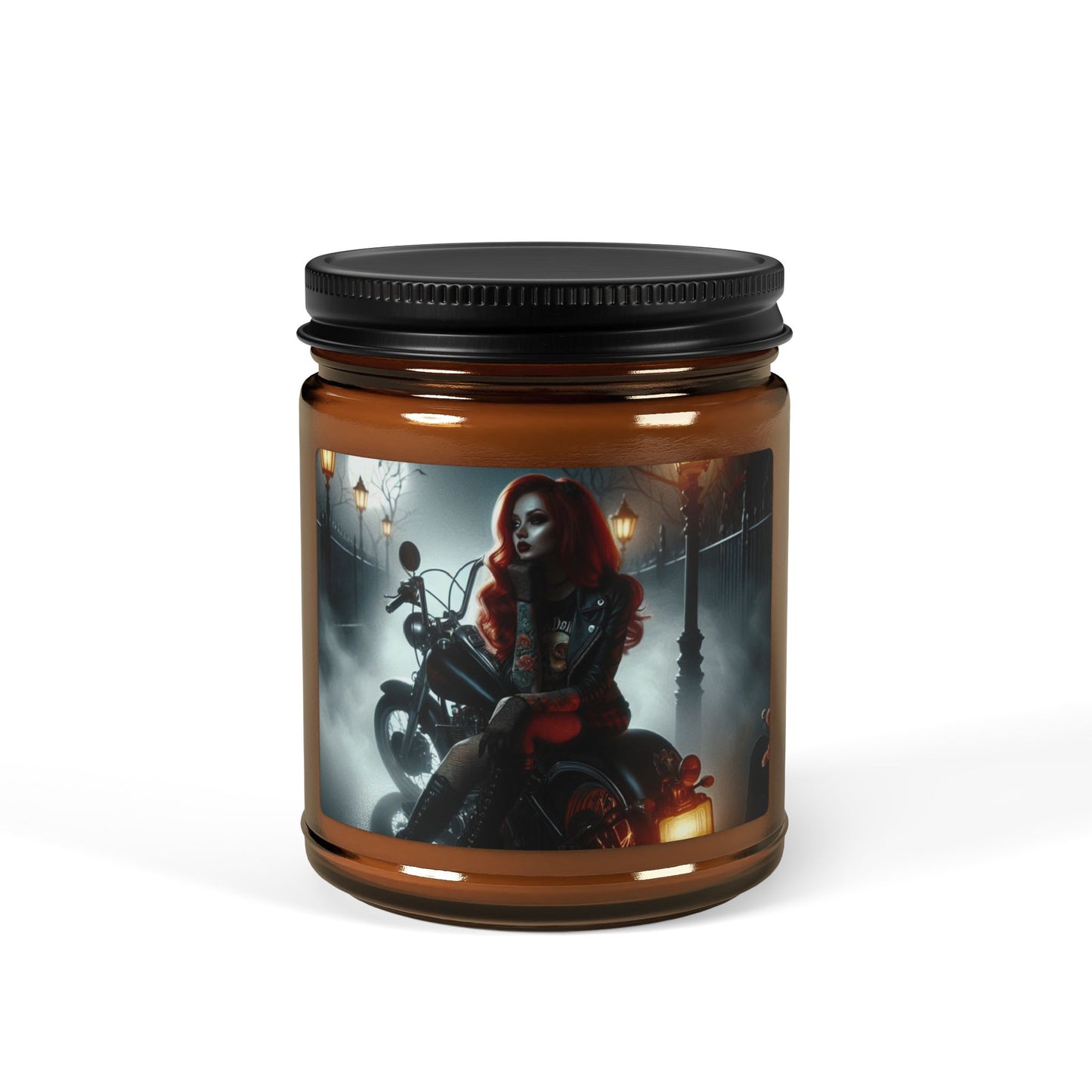 Rebellious Spirit Scented Candle - Cozy Vibes, Perfect for Home Decor, Gifts, Aromatherapy, Halloween Decor, Motorcycle Lover's Candle