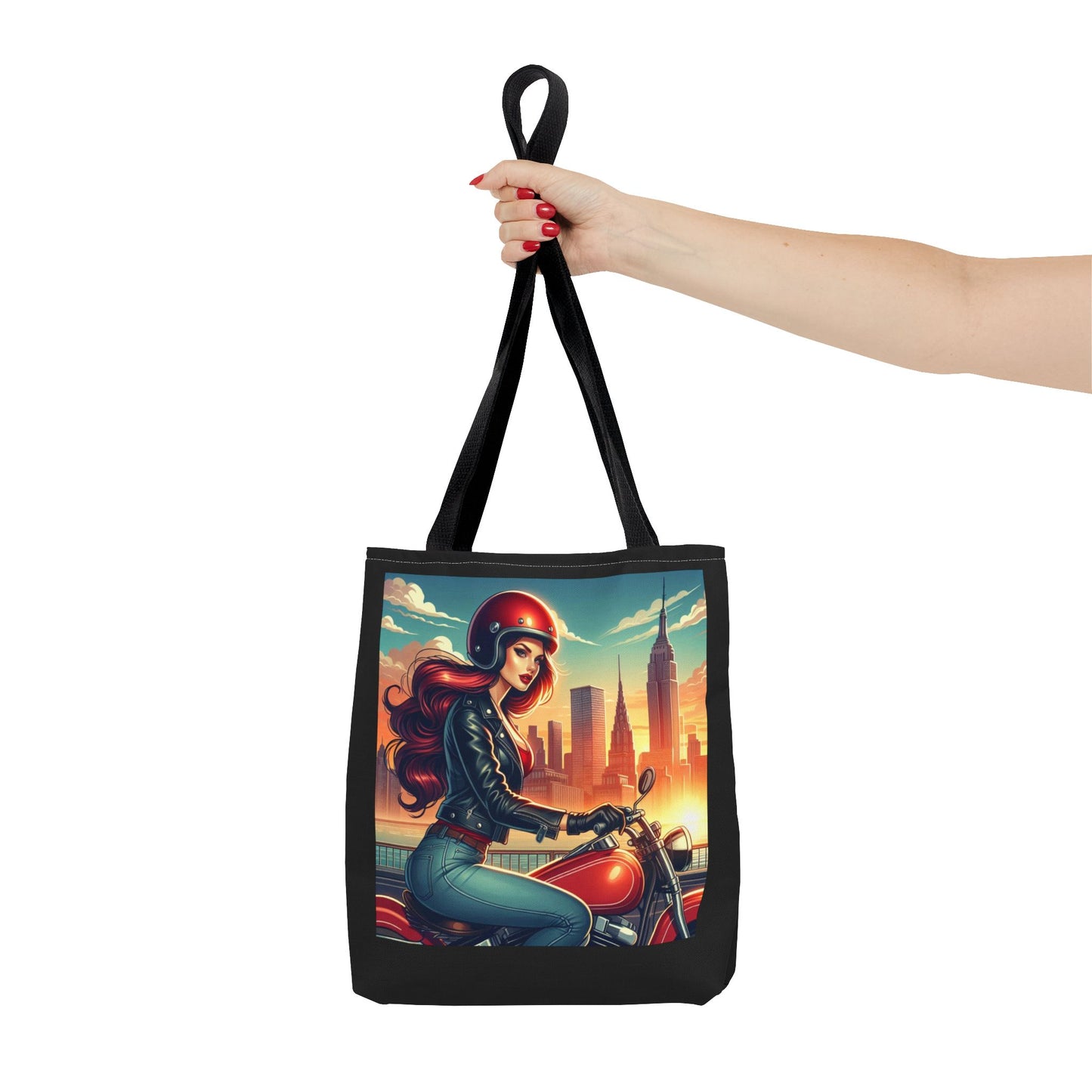 Tote Bag- Motorcycle Pinup Tote