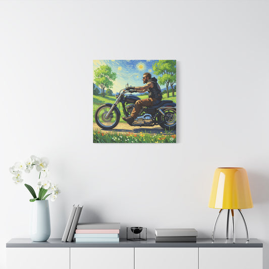 Motorcycle Art Canvas, Biker Wall Decor, Living Room Art, Father's Day Gift, Man Cave Decor, Motorcycle Lover Gift, Modern Home Decor