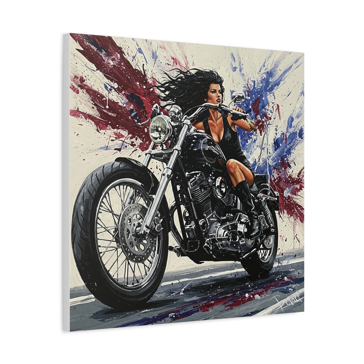 Motorcycle Canvas Art, Biker Wall Decor, Gift for Bike Lovers, Custom Motorcycle Artwork, Home Office Decor