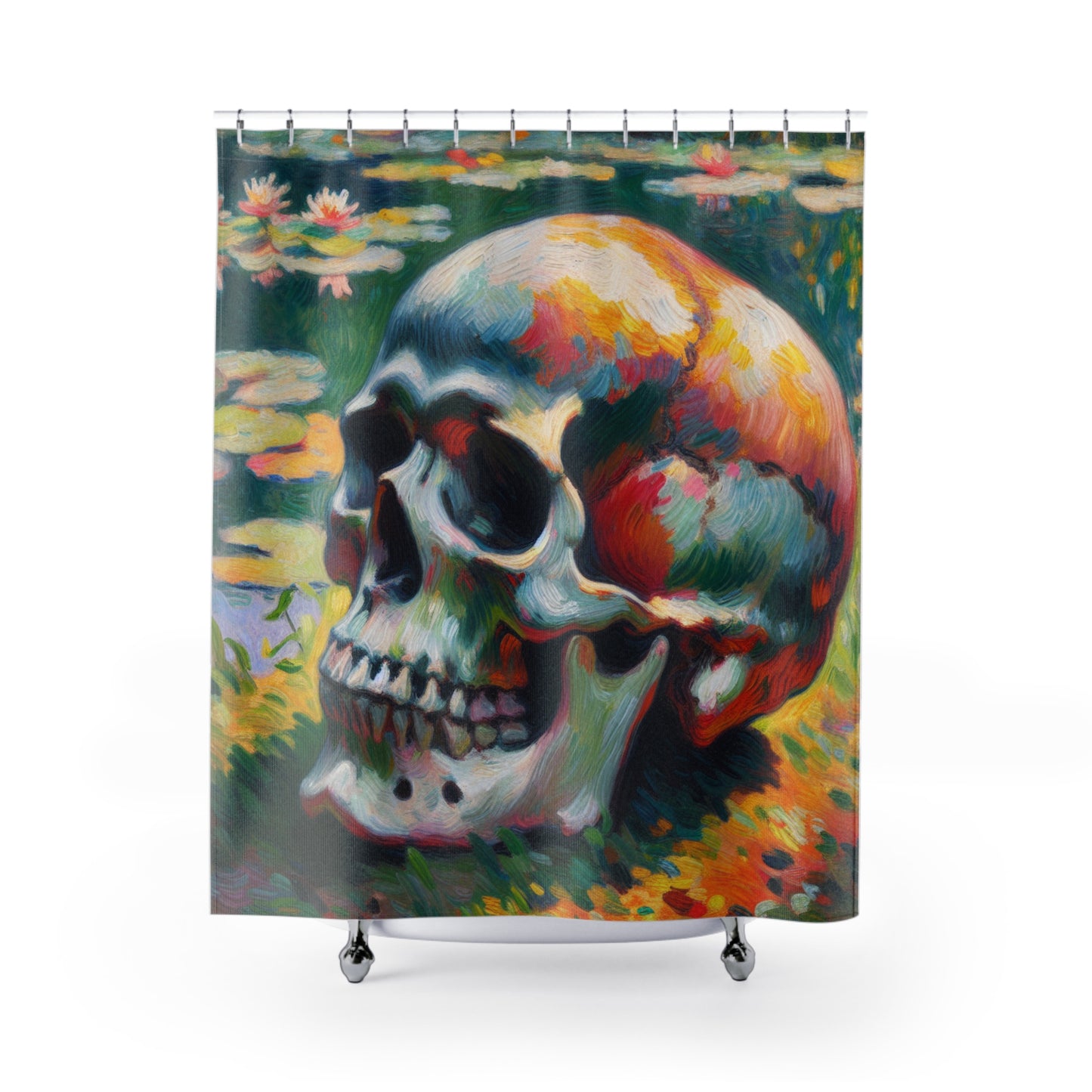 Shower Curtain – Vibrant Bathroom Decor for Unique Style-Artistic Skull bathroom