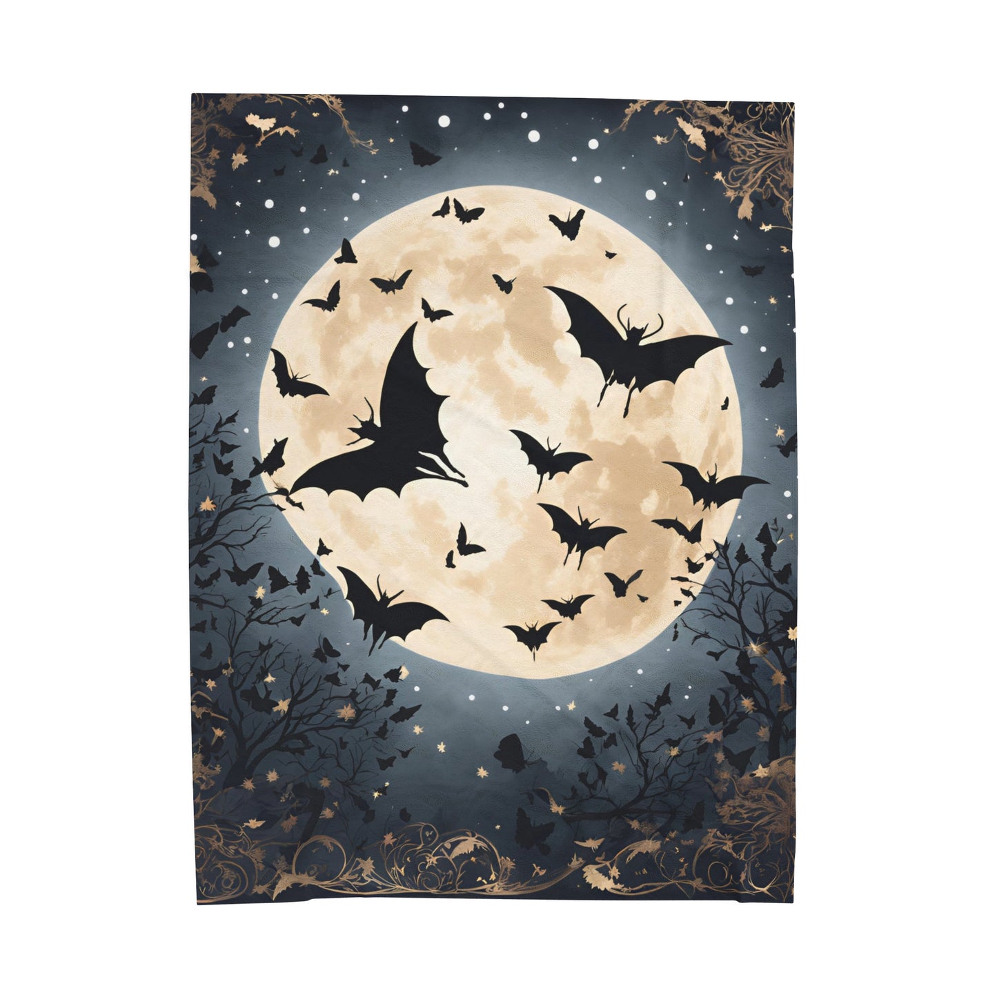 Plush Blanket - Bats in the Moonlight-Wall decor-Couch throw