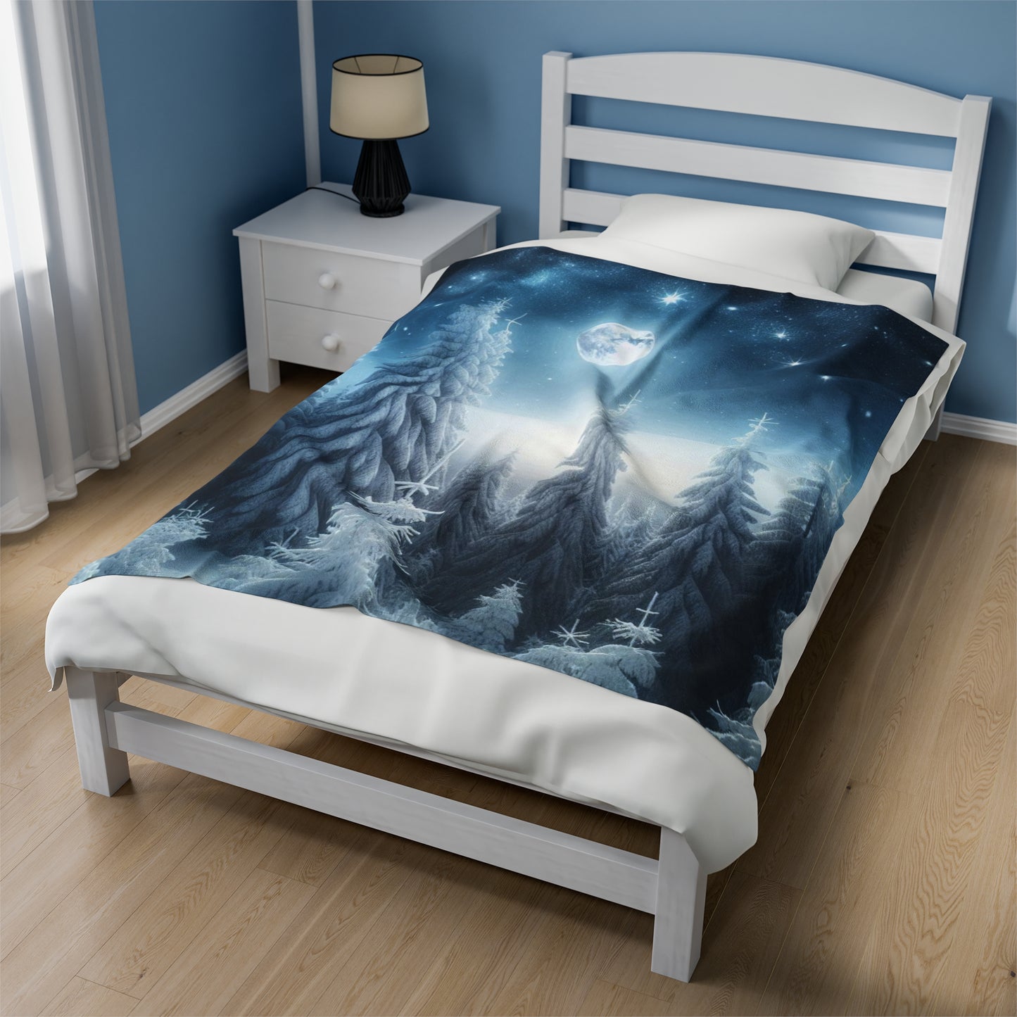 Plush Blanket - A Peaceful Walk in the Snow -Wall decor-Couch throw