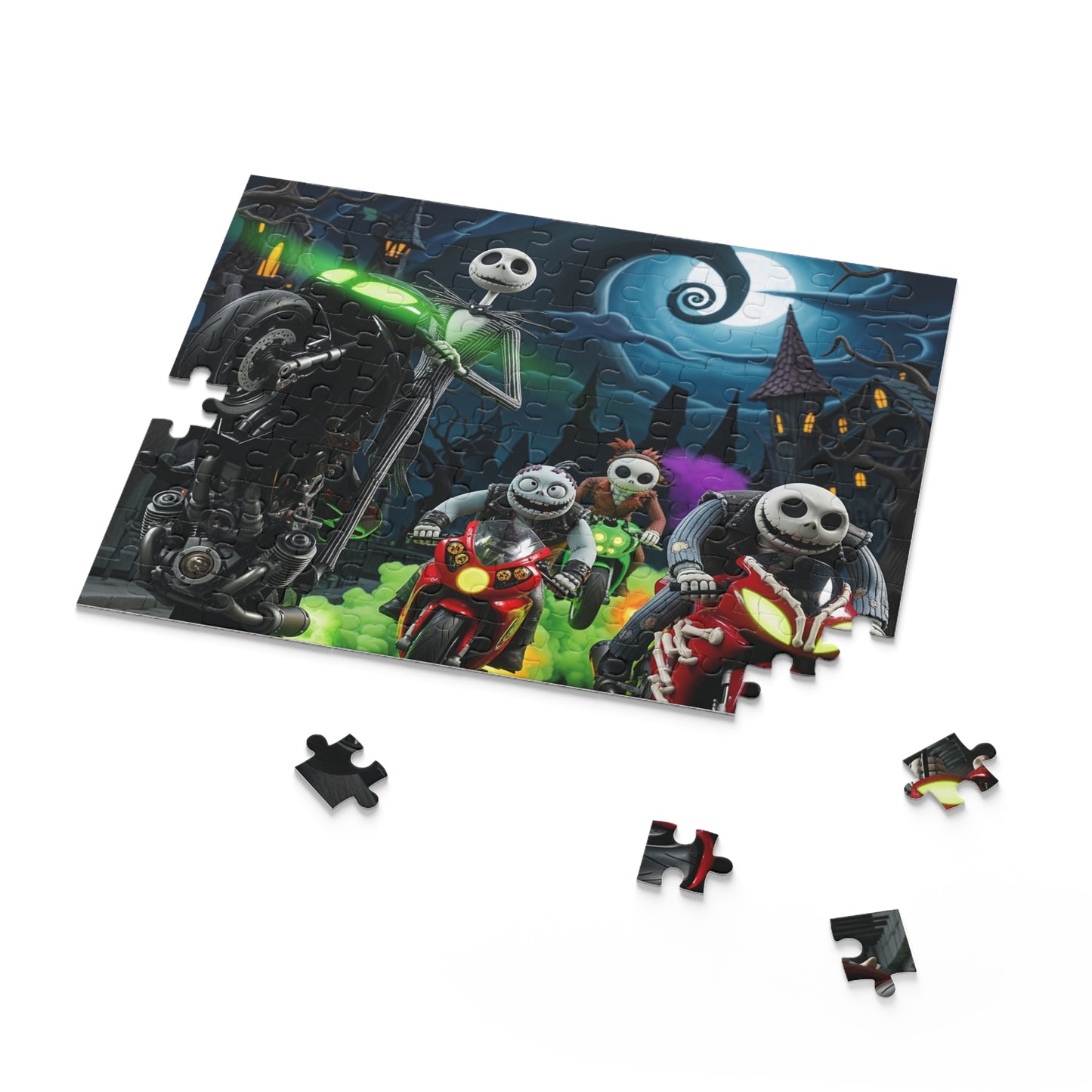 Spooky Adventure Puzzle, 120 252 500-Piece Jigsaw, Halloween Gift, Kids Room Decor, Family Fun Activity
