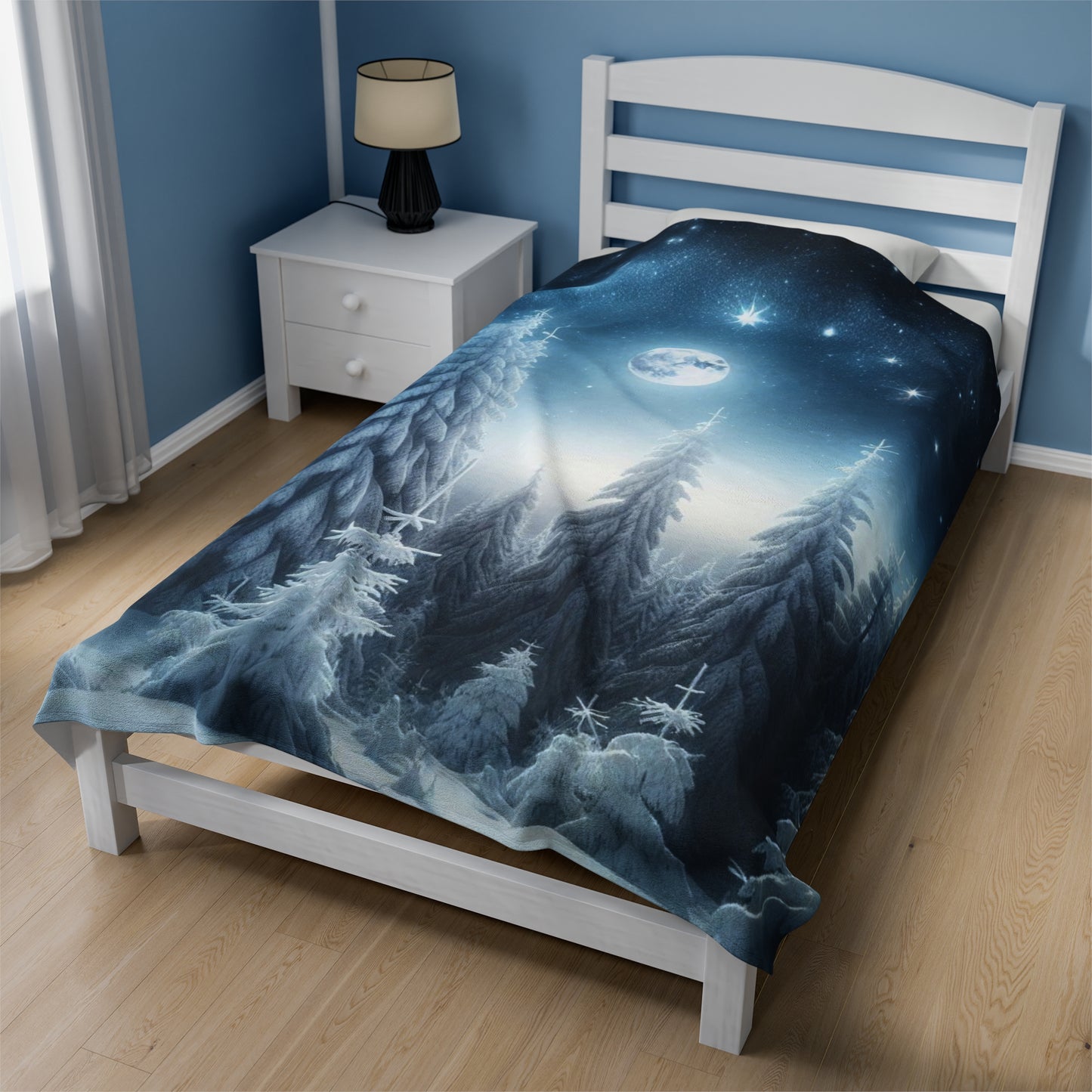 Plush Blanket - A Peaceful Walk in the Snow -Wall decor-Couch throw