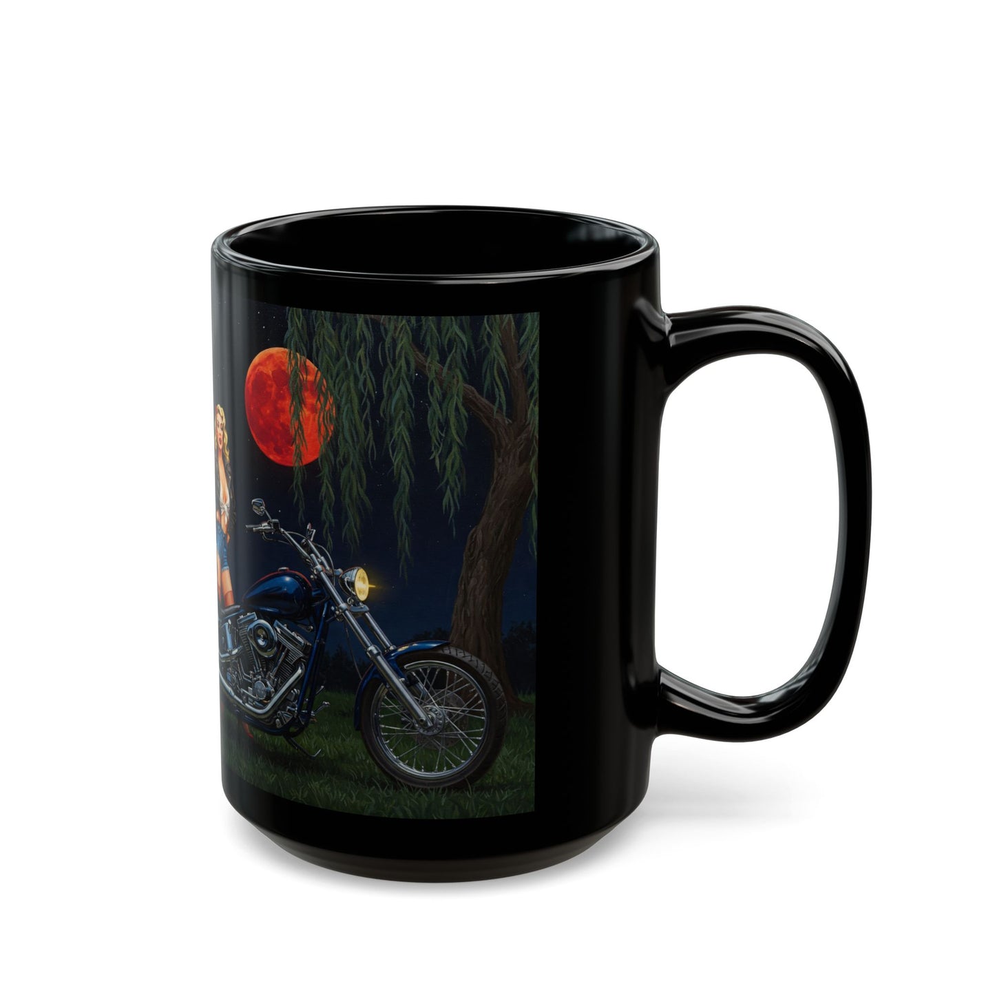 Mug –Retro Pinup Biker Mug- 11oz or 15oz | Perfect Gift for Motorcycle Enthusiasts