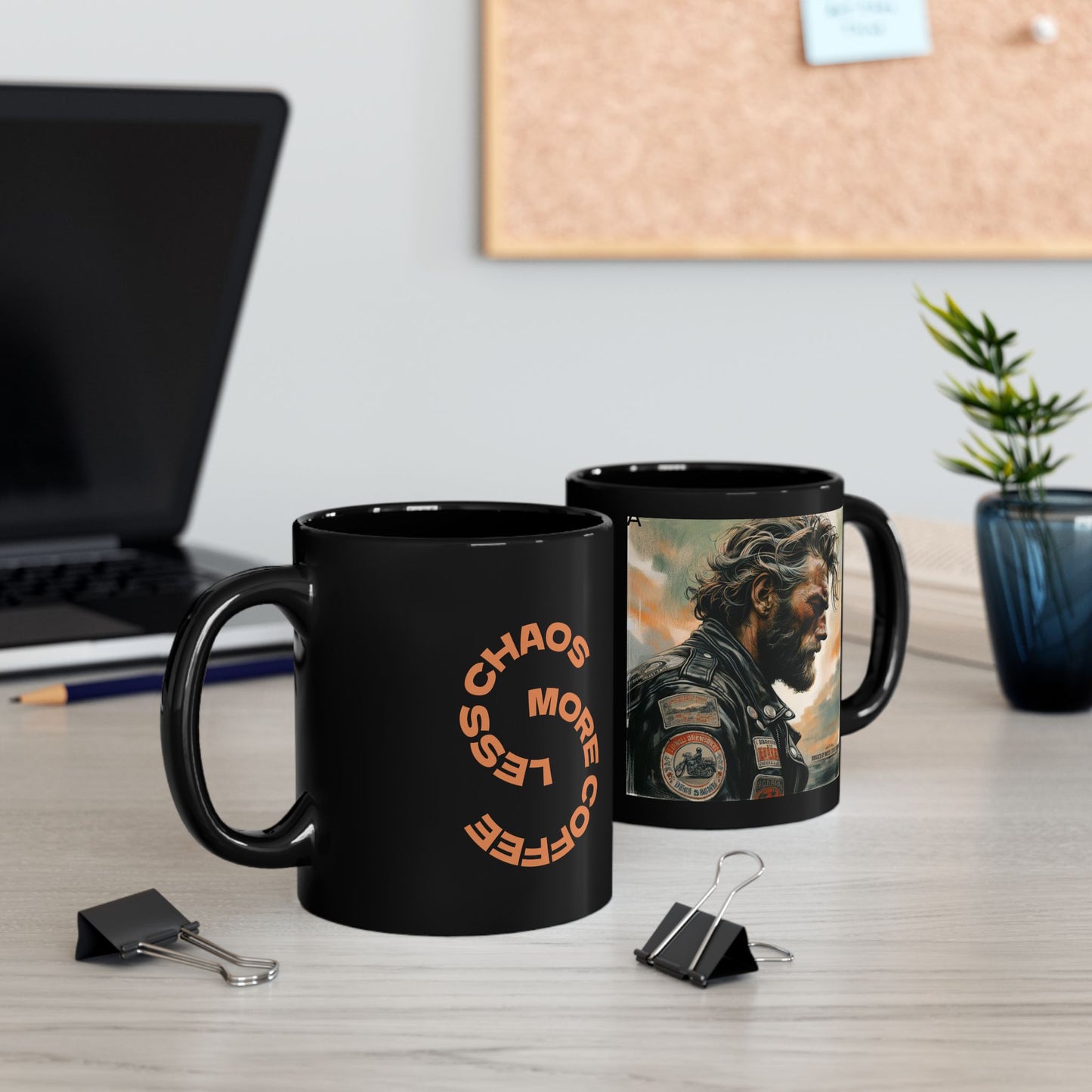 Mug - Less Chaos, More Coffee-Motorcycle Gift Idea-Bike Life
