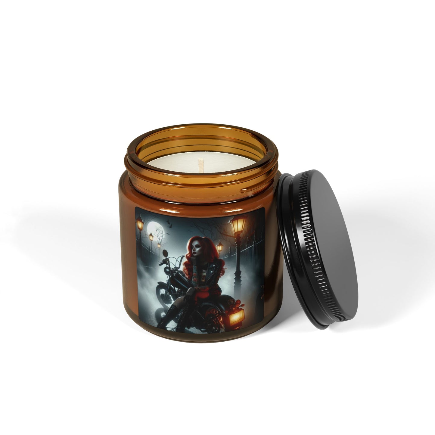 Rebellious Spirit Scented Candle - Cozy Vibes, Perfect for Home Decor, Gifts, Aromatherapy, Halloween Decor, Motorcycle Lover's Candle