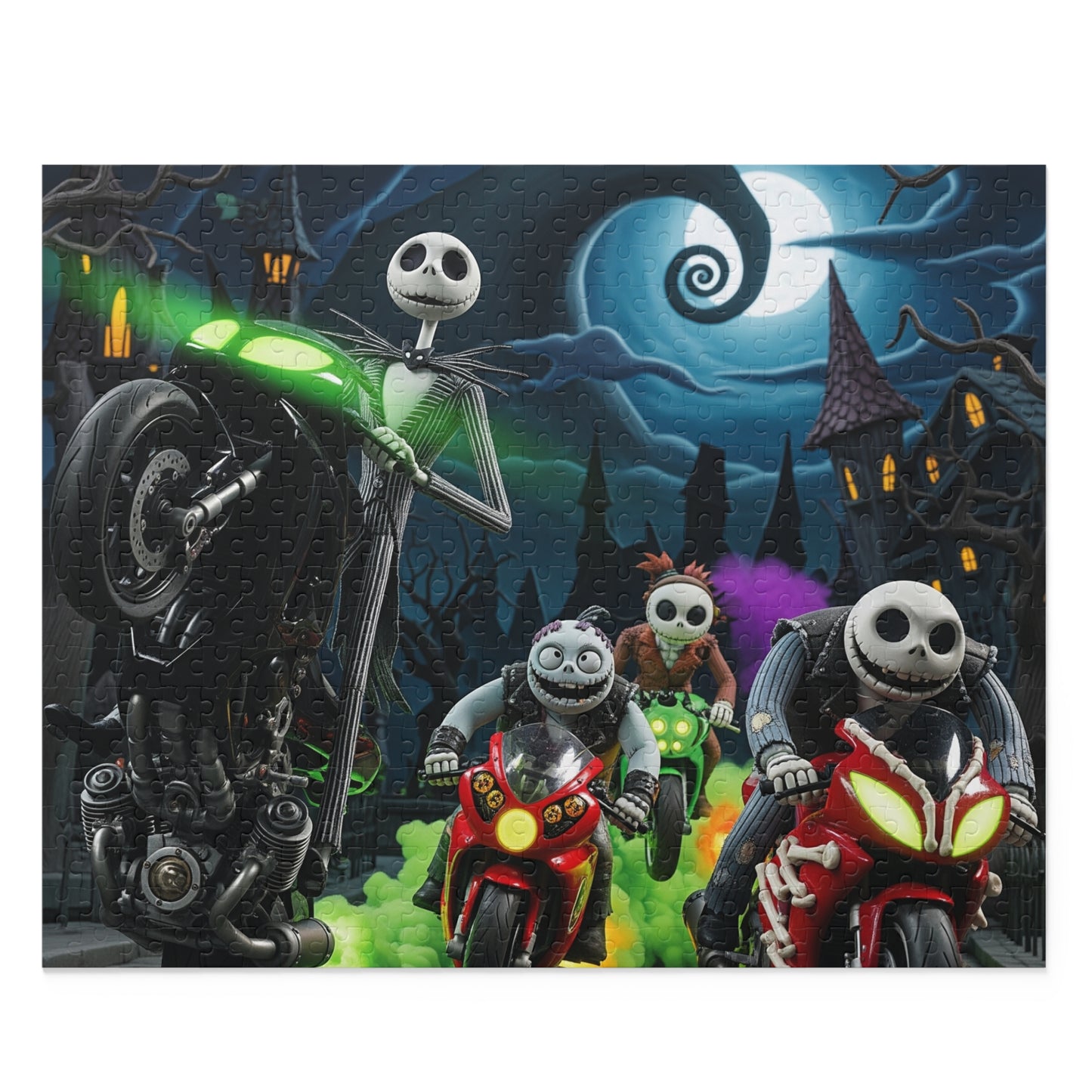 Spooky Adventure Puzzle, 120 252 500-Piece Jigsaw, Halloween Gift, Kids Room Decor, Family Fun Activity